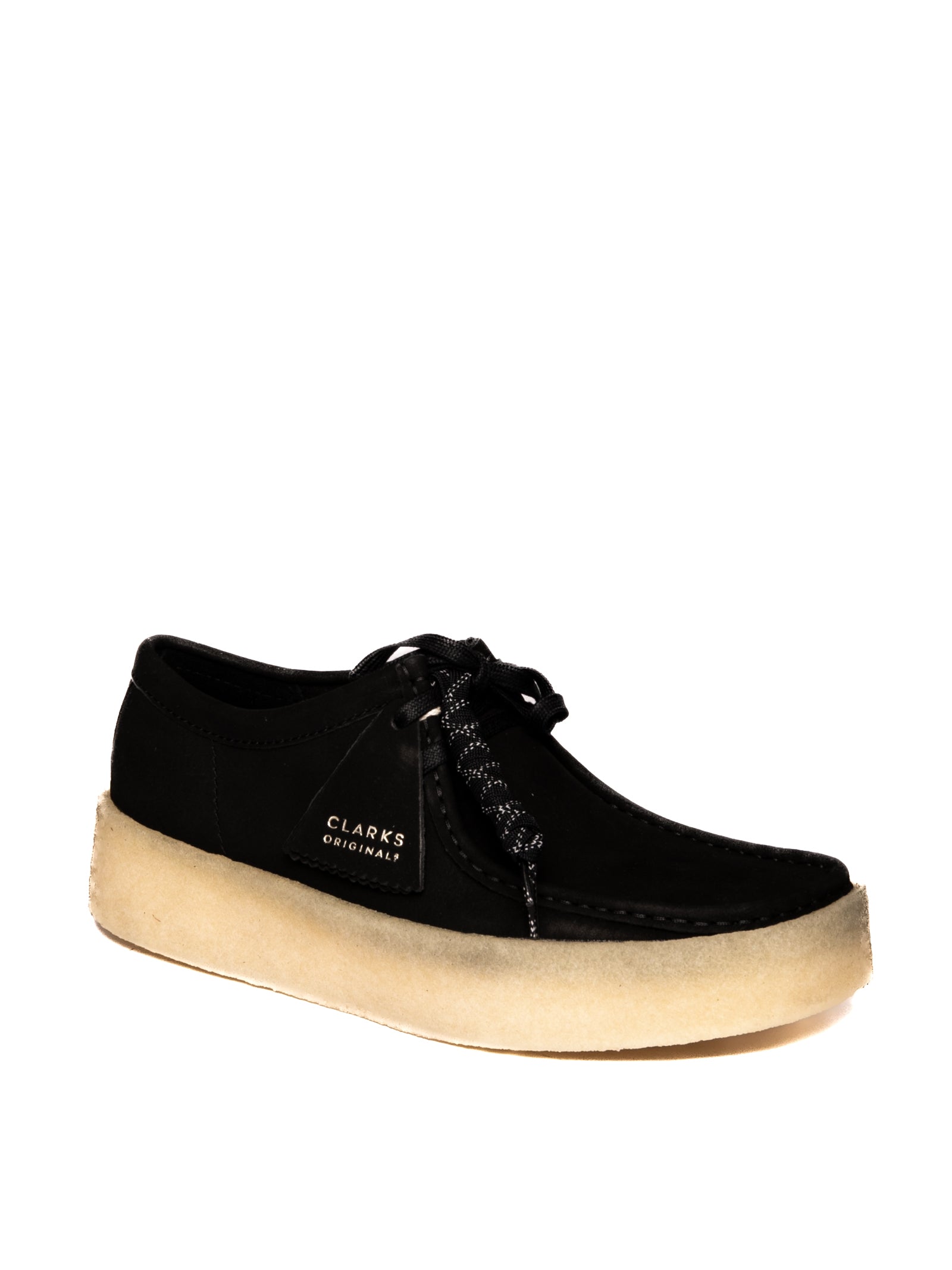 CLARKS ORIGINAL derby wallabee cup nero <BR/> WALLABEE CUP CAM-BLACK