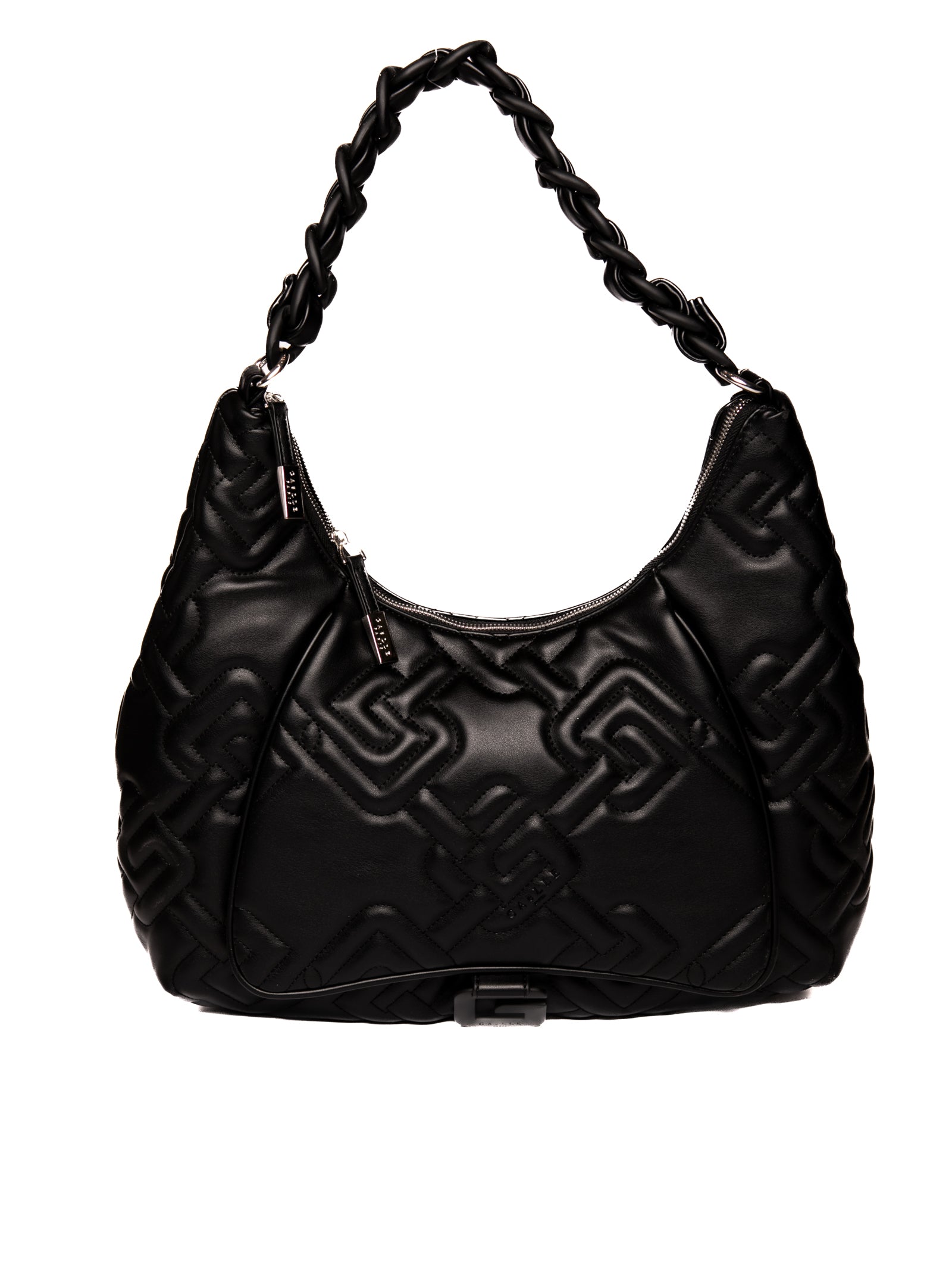 GAELLE borsa hobo metalasse nero <BR/> 4705 PELLE-NERO