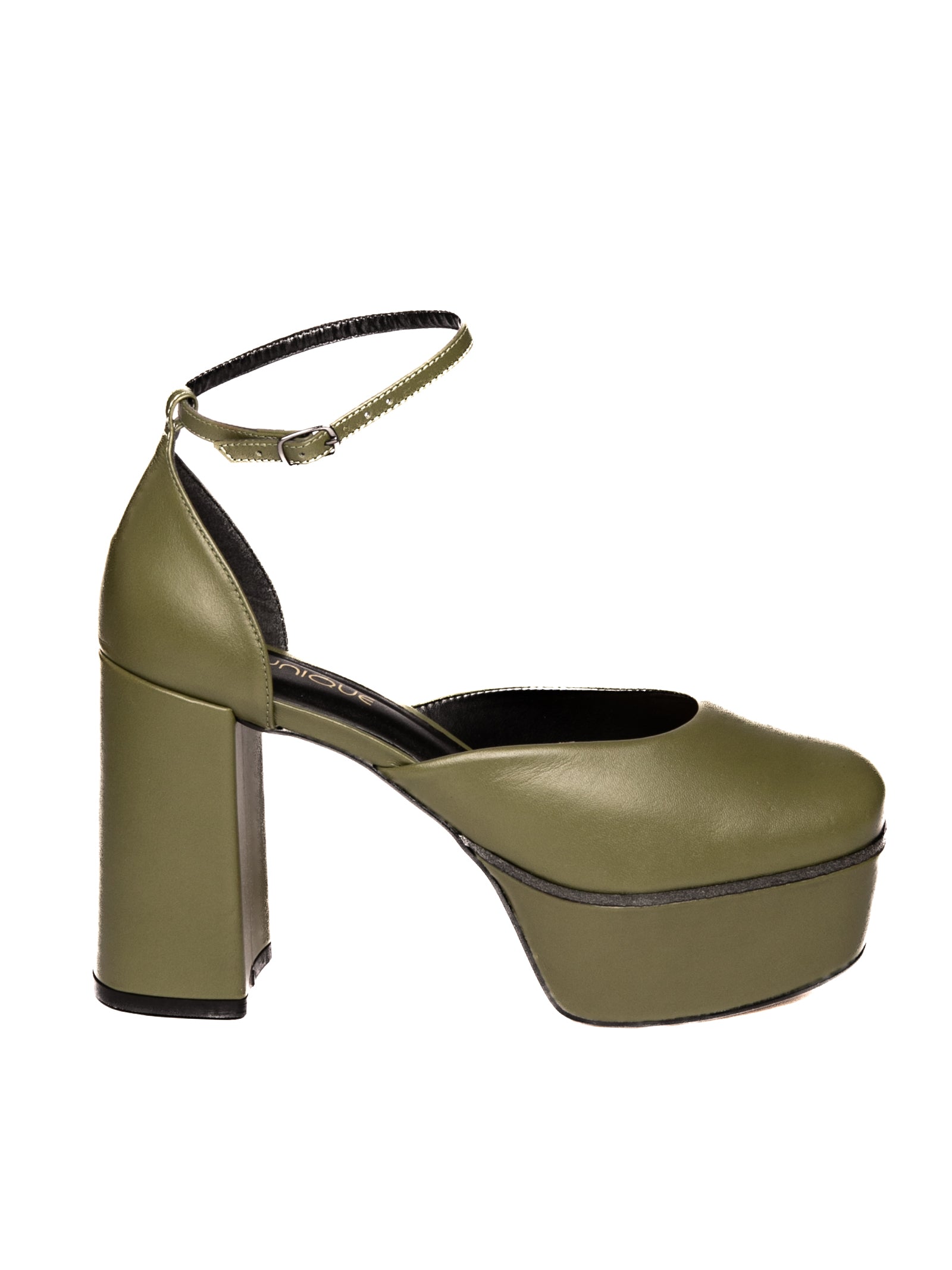 MISS UNIQUE décolleté in pelle verde<BR/> 2171D CATANIA1-SAGE