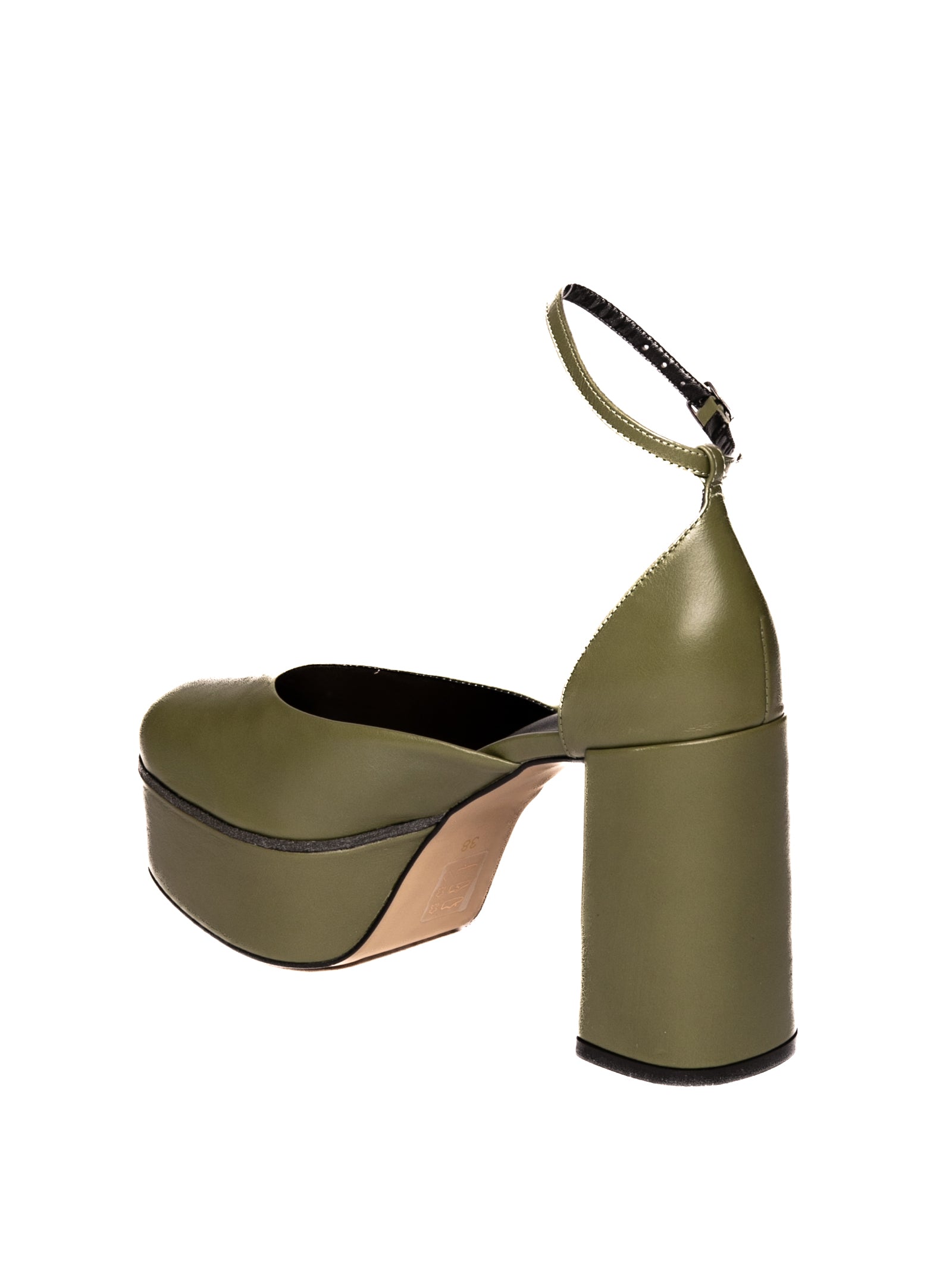 MISS UNIQUE décolleté in pelle verde<BR/> 2171D CATANIA1-SAGE