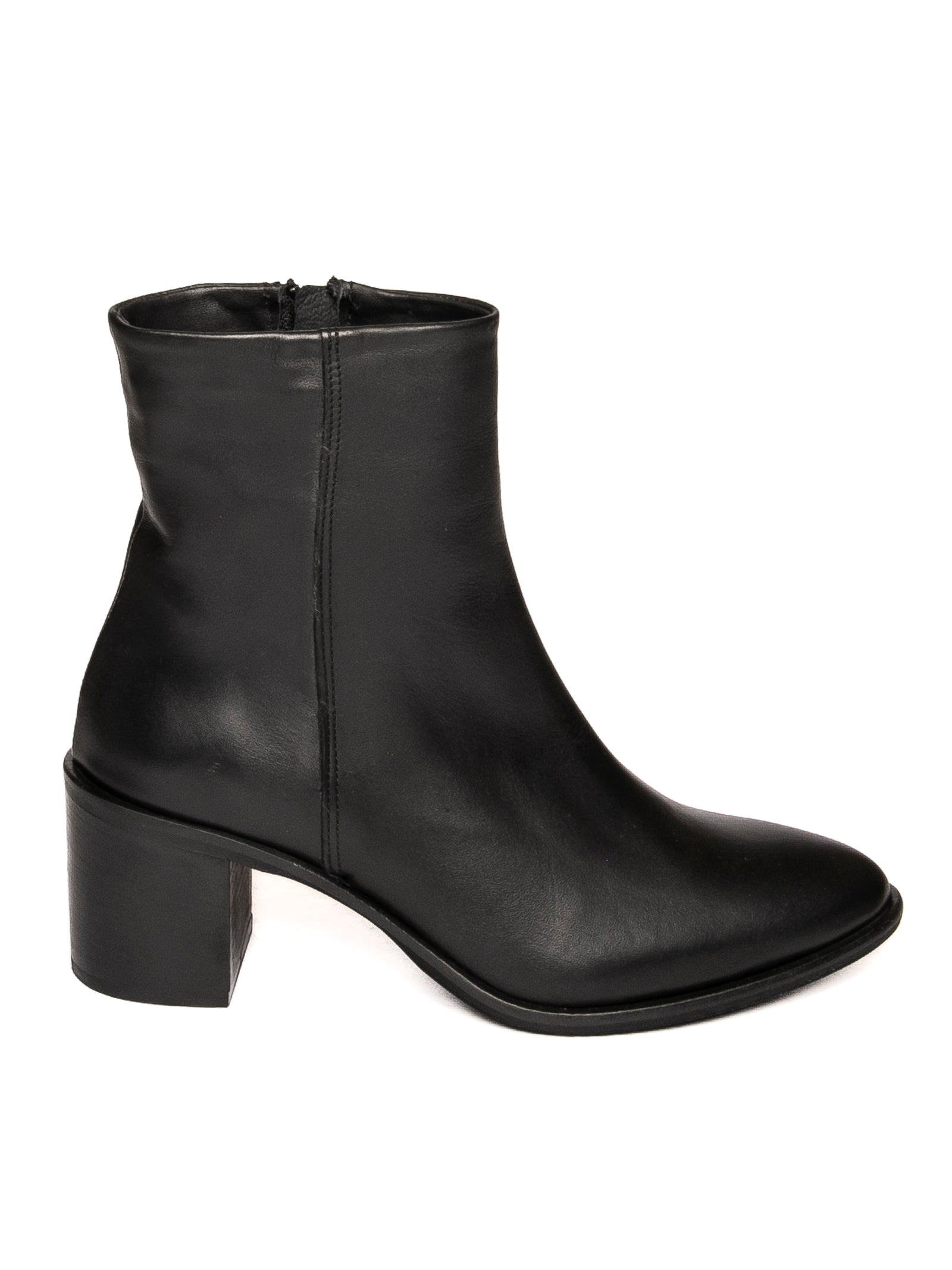 UP44 tronchetto in pelle nero<BR/> EL649 VIT-NERO