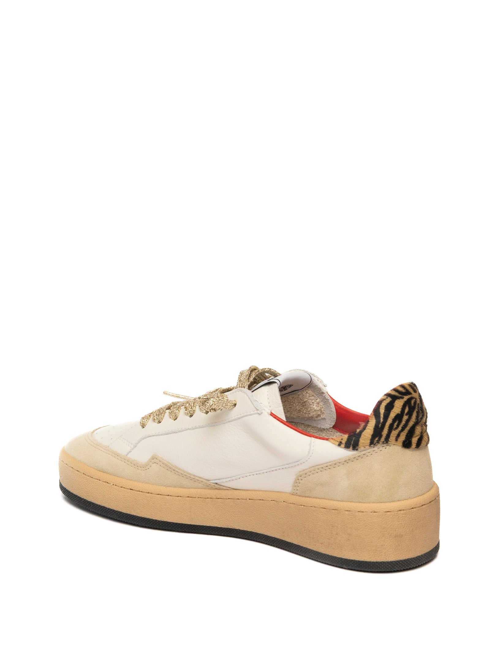 4B12 Sneaker play new bianco/animalier PLAYNEW D PELLE-229