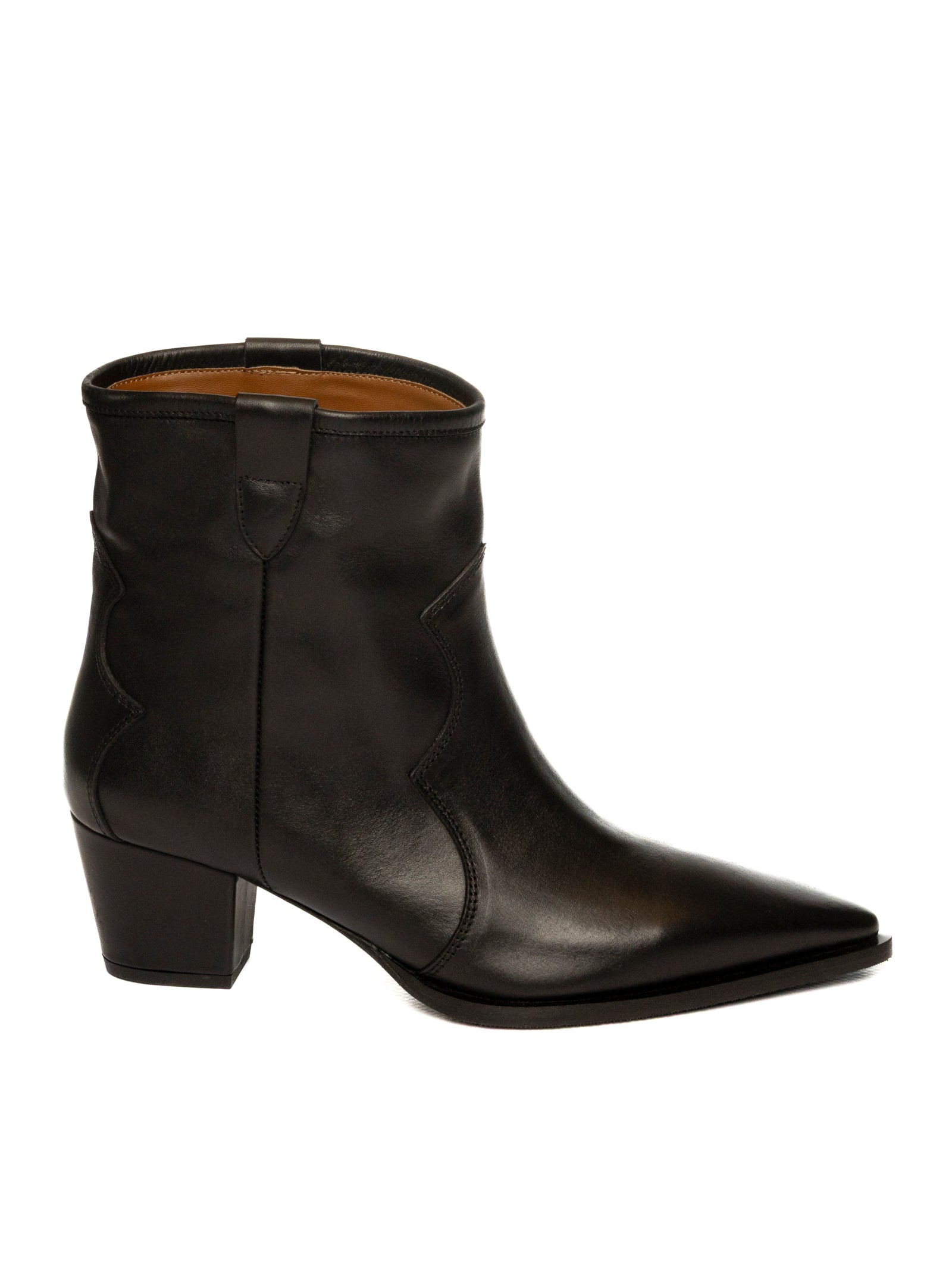 ALBANO Stivaletto texano pelle nero 615 VIT-NERO