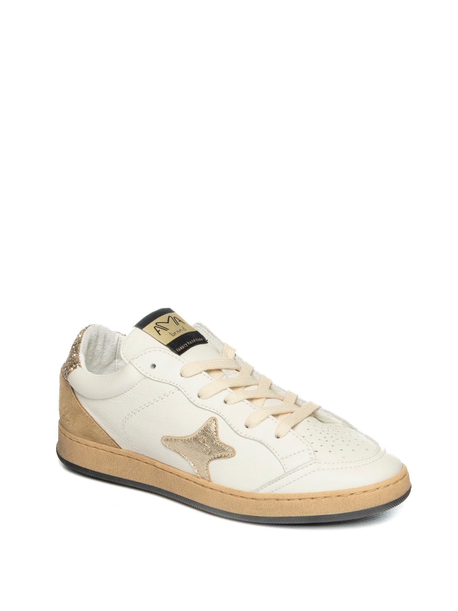 AMA BRAND DELUXE Sneaker pelle bianco/oro SUN D 4377-BIA/ORO