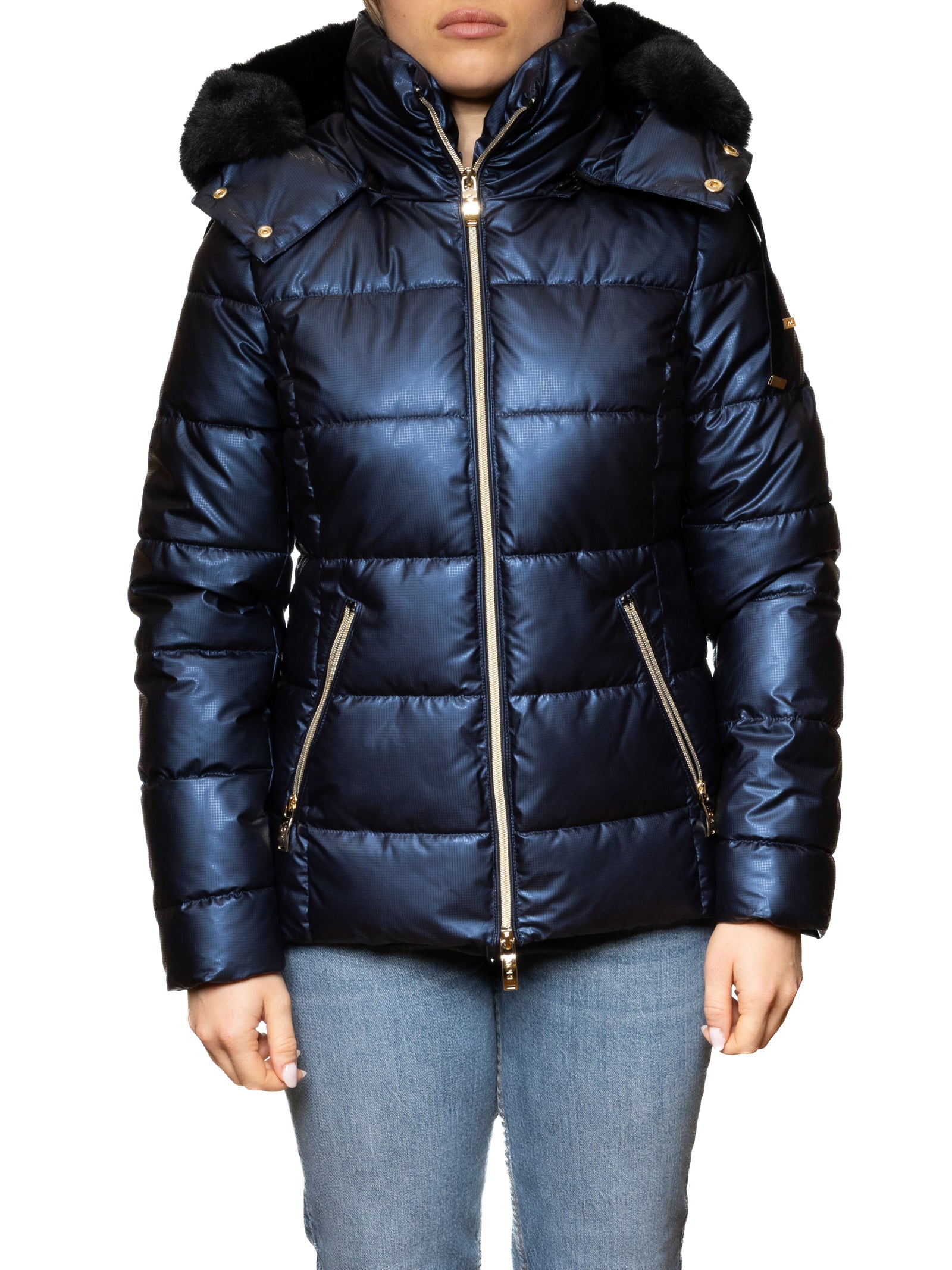 MORE giubbino piuma blu W2046 PIUMA-BLU