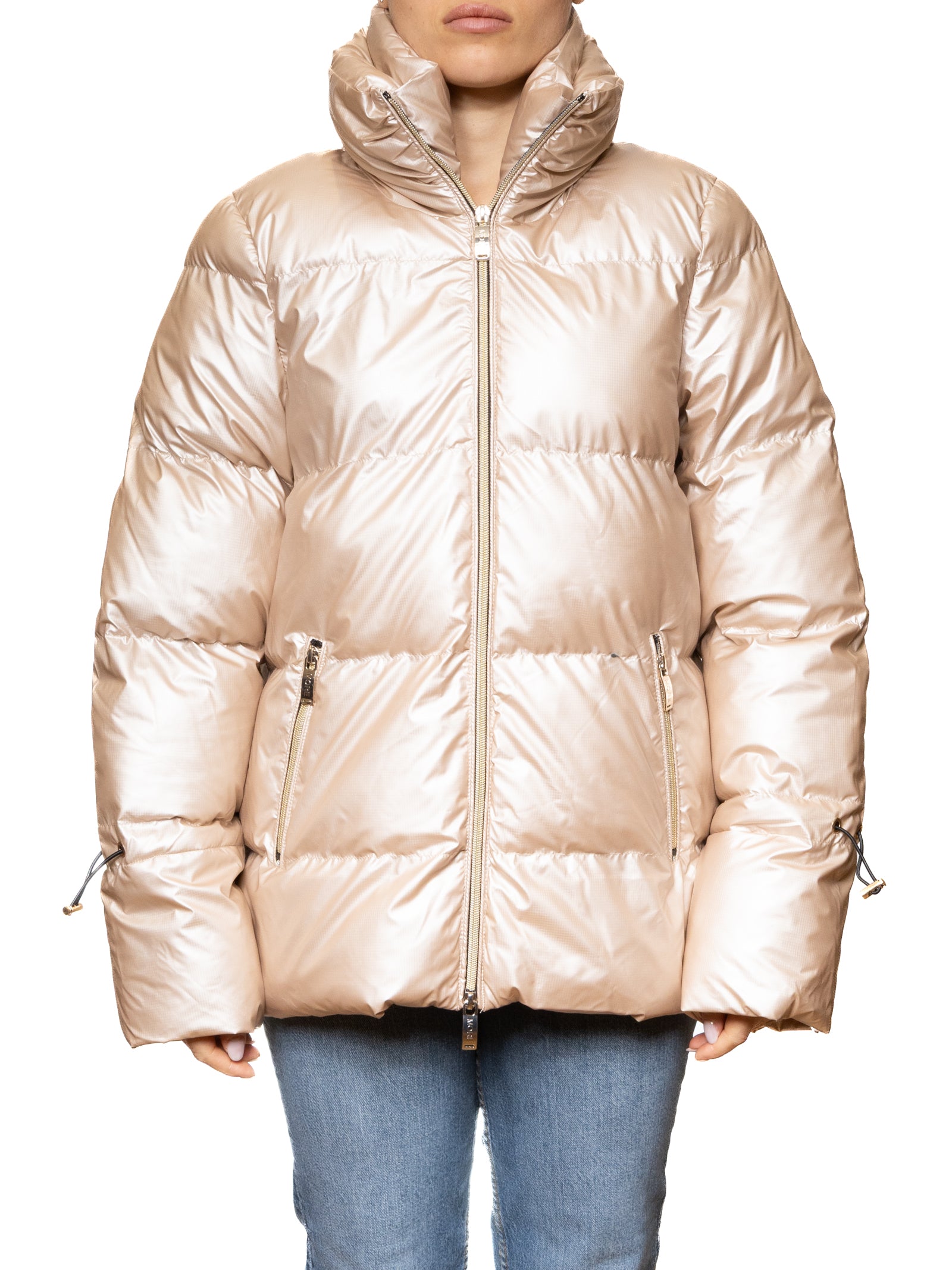 MORE giubbino piuma beige W504 PIUMA-BEIGE