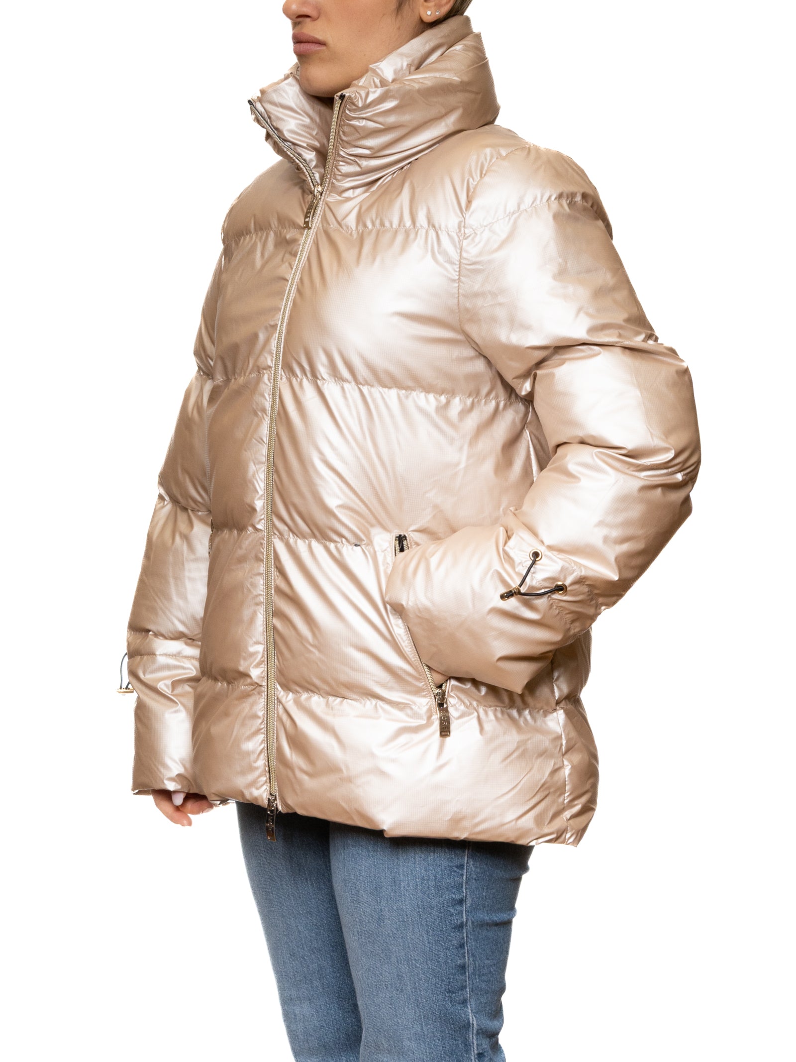 MORE giubbino piuma beige W504 PIUMA-BEIGE