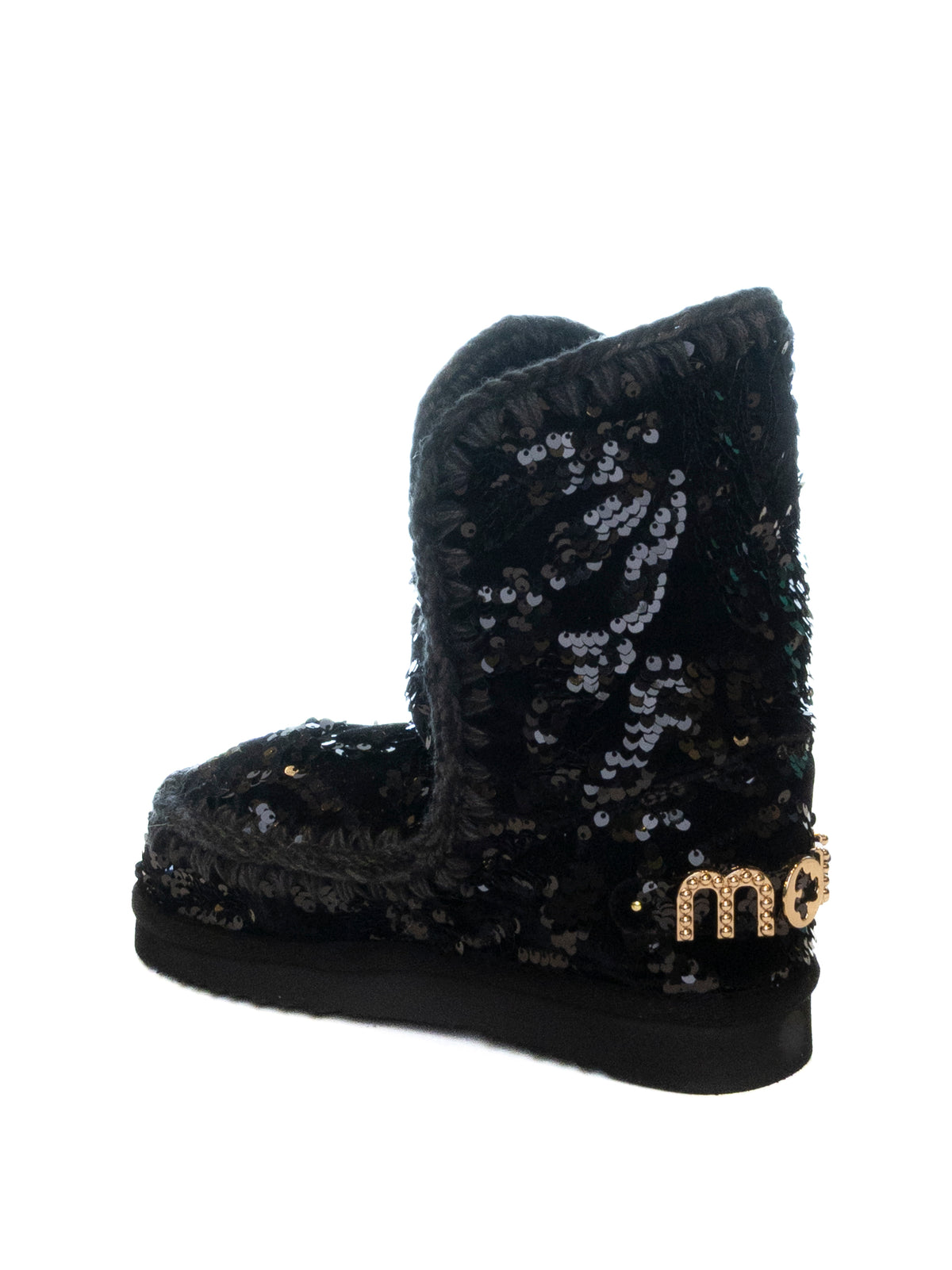 MOU Stivaletto eskimo 24 glitter nero ESKIMO24.BIGLOGO 101031K-QBK