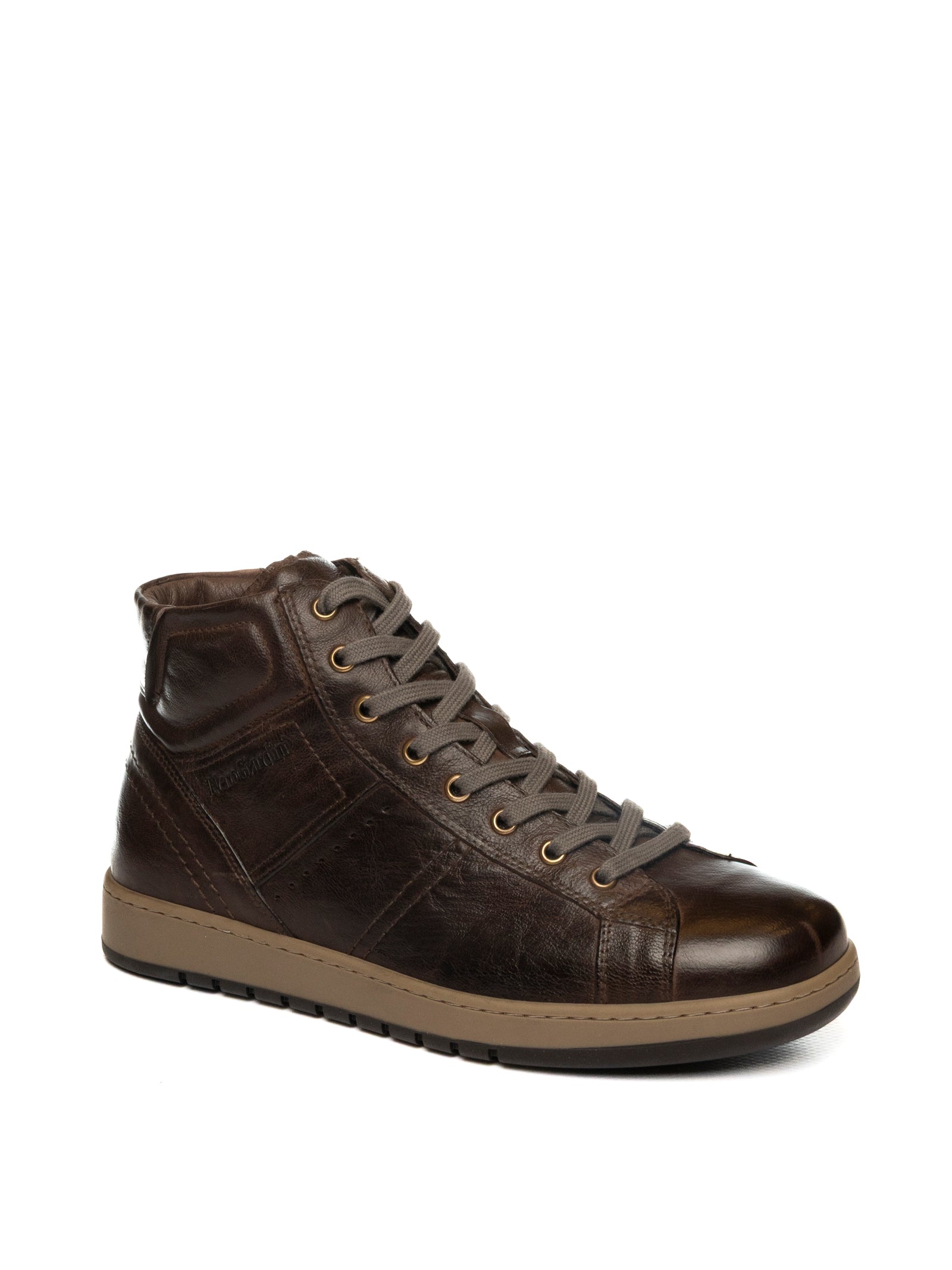 NERO GIARDINI Sneaker mid pelle moro 500940 OSAKA-T.MORO