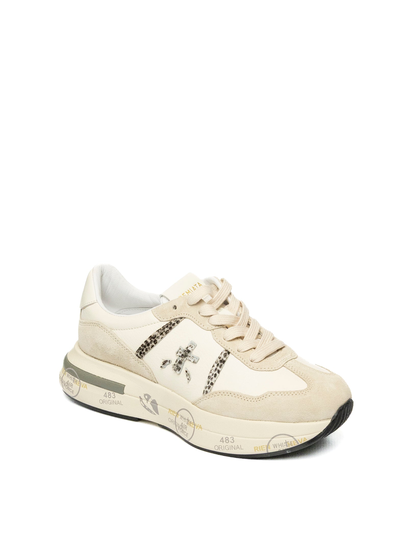 PREMIATA Sneaker cassie bianco/animalier CASSIE PELLE/CAM-7682