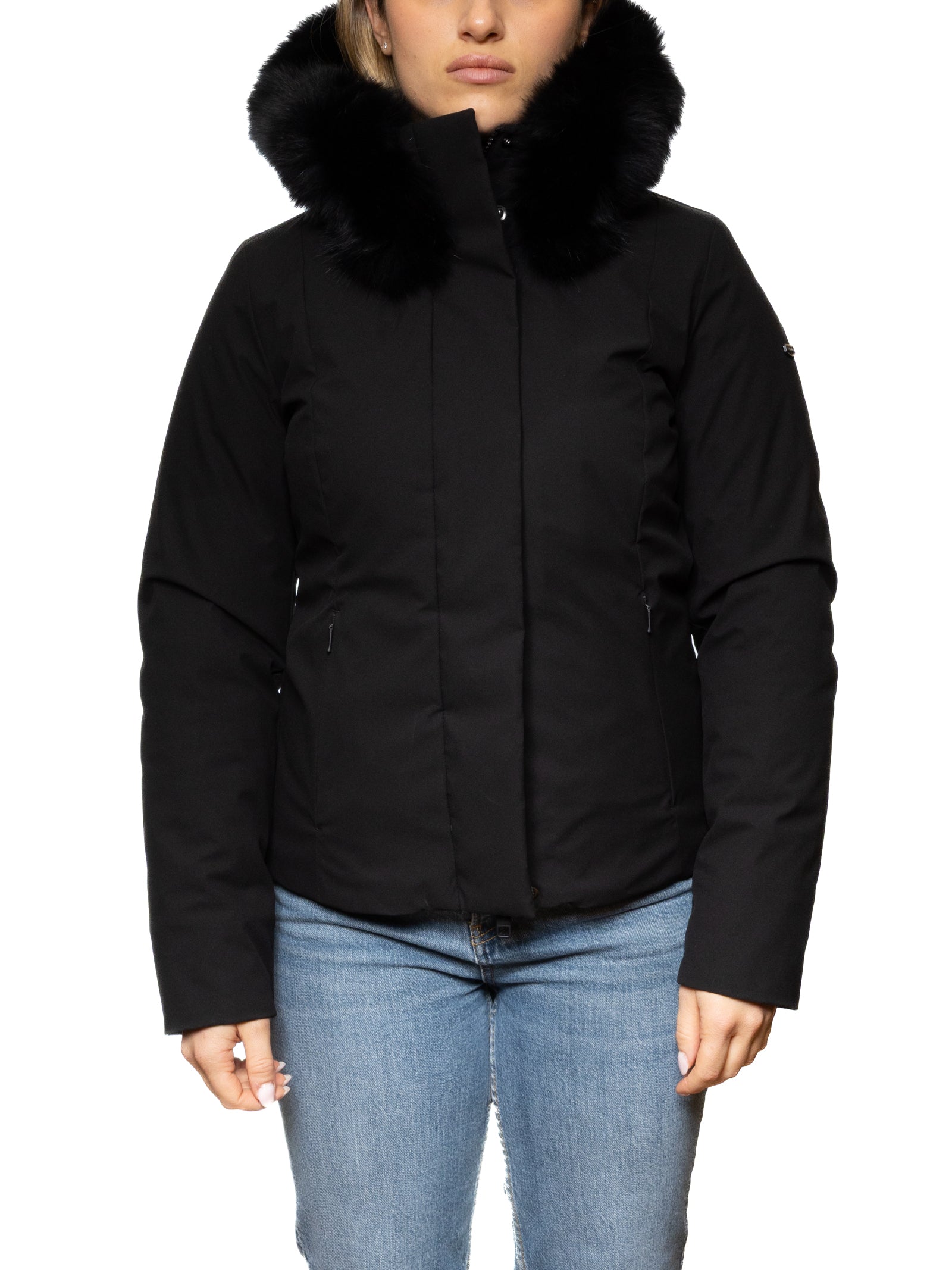 REFRIGIWEAR piumino shortlady nero W99208 SHORTLADY-G06000