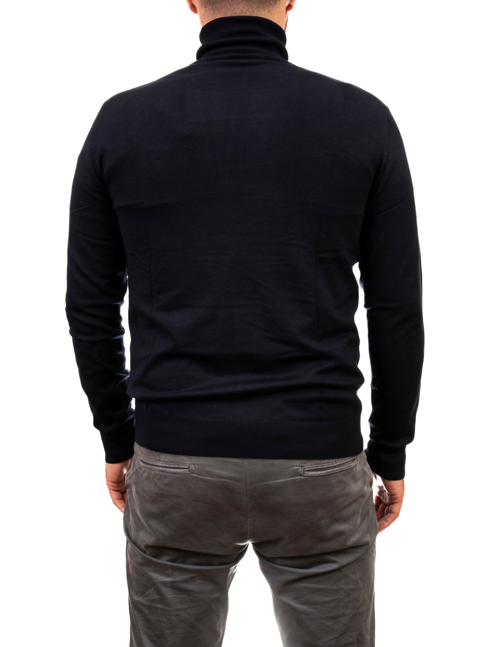 REFRIGUE pullover turtleneck blu<BR/> 2811W00157 TURTLENECK-NAVY