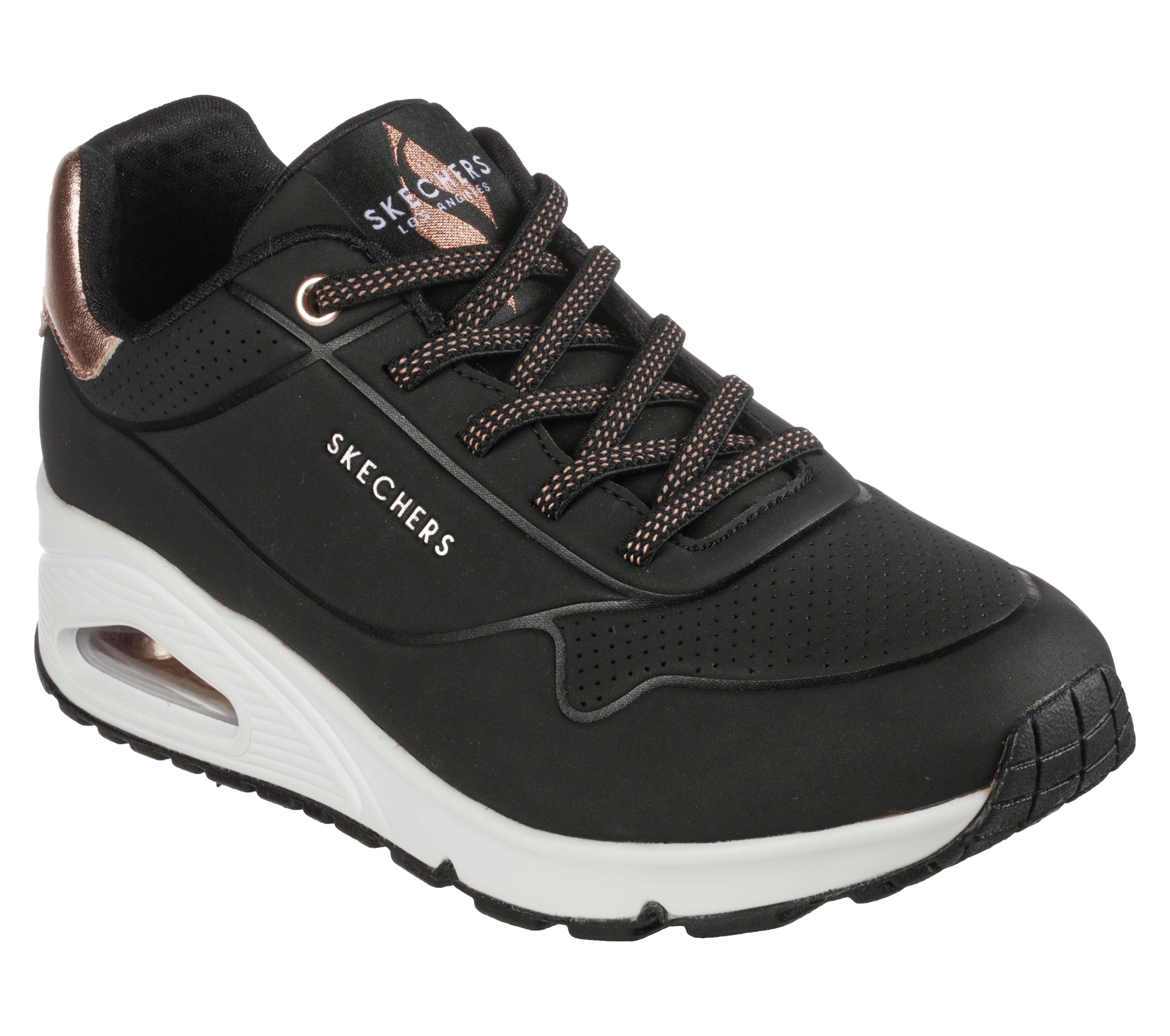 SKECHERS Sneaker uno nero/rame 155196 UNO.SHIMMER-BLK