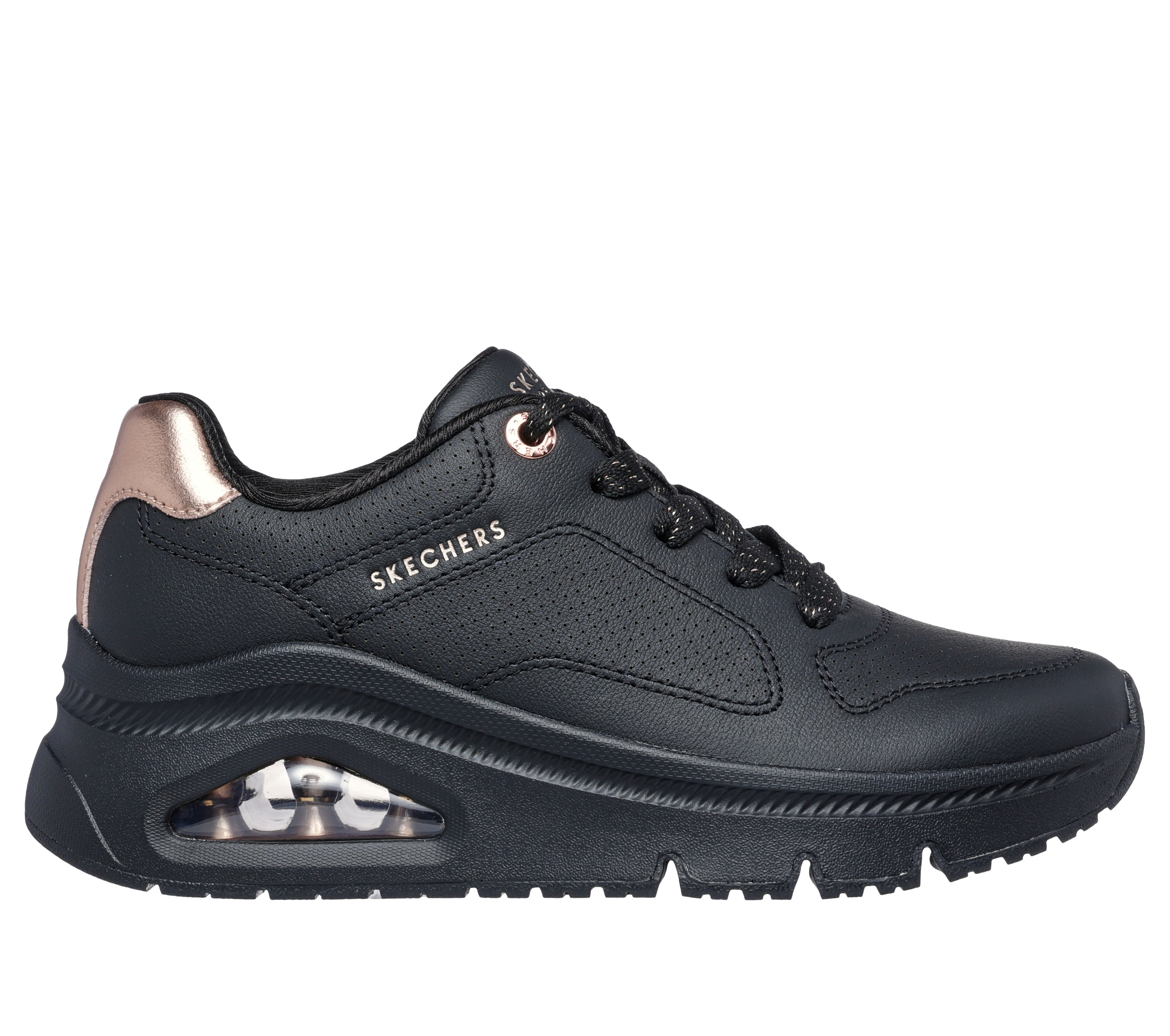 SKECHERS Sneaker uno idolized nero/rame 177767 UNO.IDOLIZED-BBK
