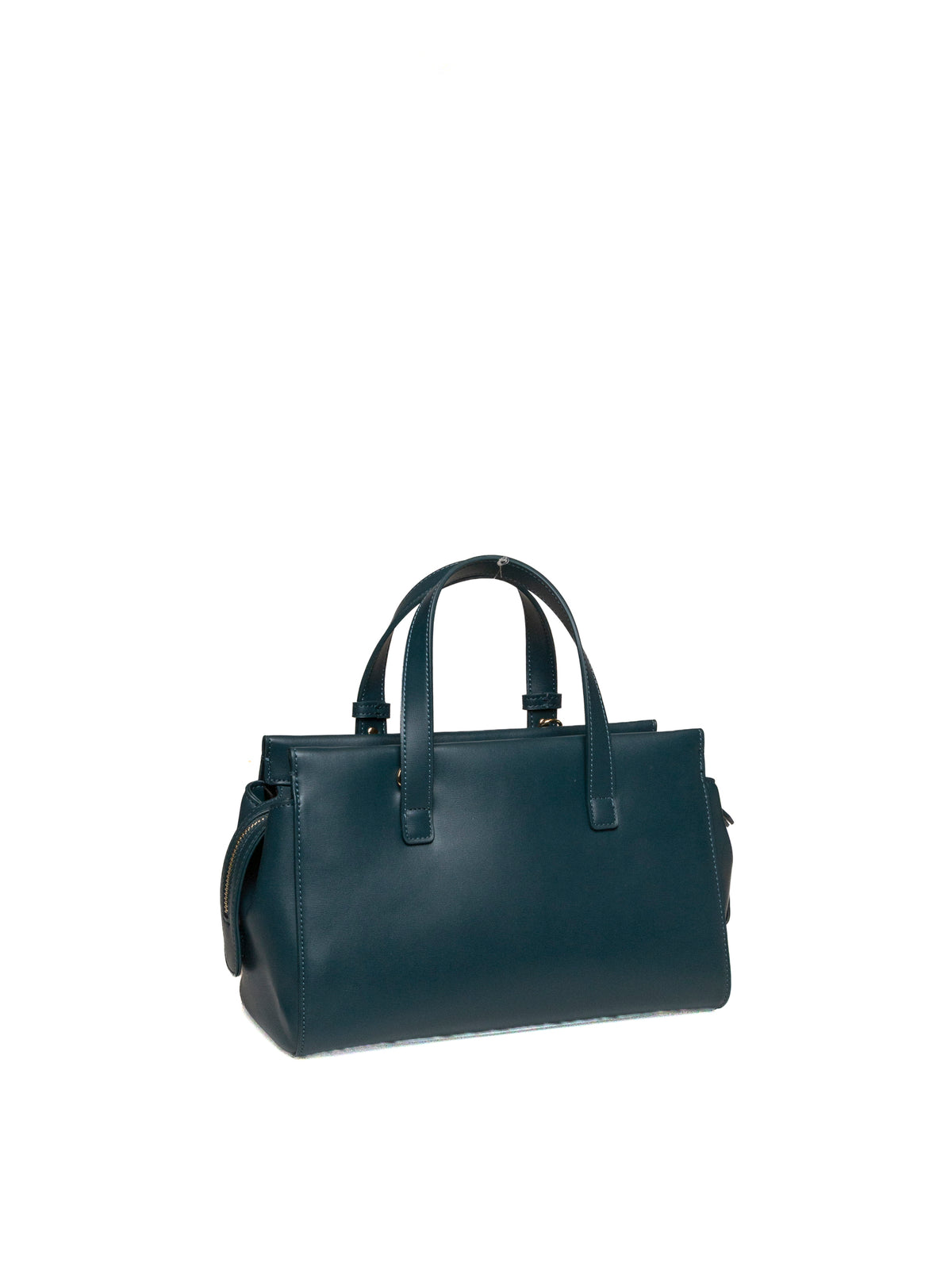 Borsa a mano in pelle verde Armani Exchange con manici vista posteriore