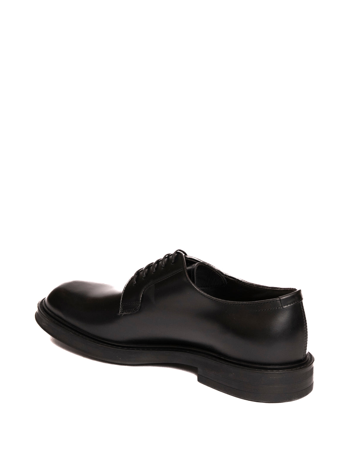 HENDERSON derby in pelle nero<BR/> 82200 VIT-NERO