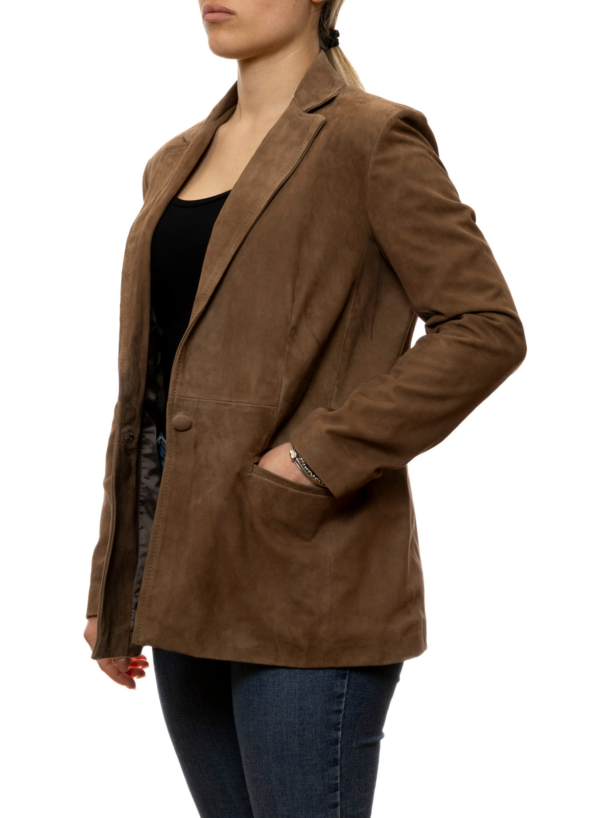 PK BY PASKAL blazer camoscio tortora 126 R-CAM-TORTORA