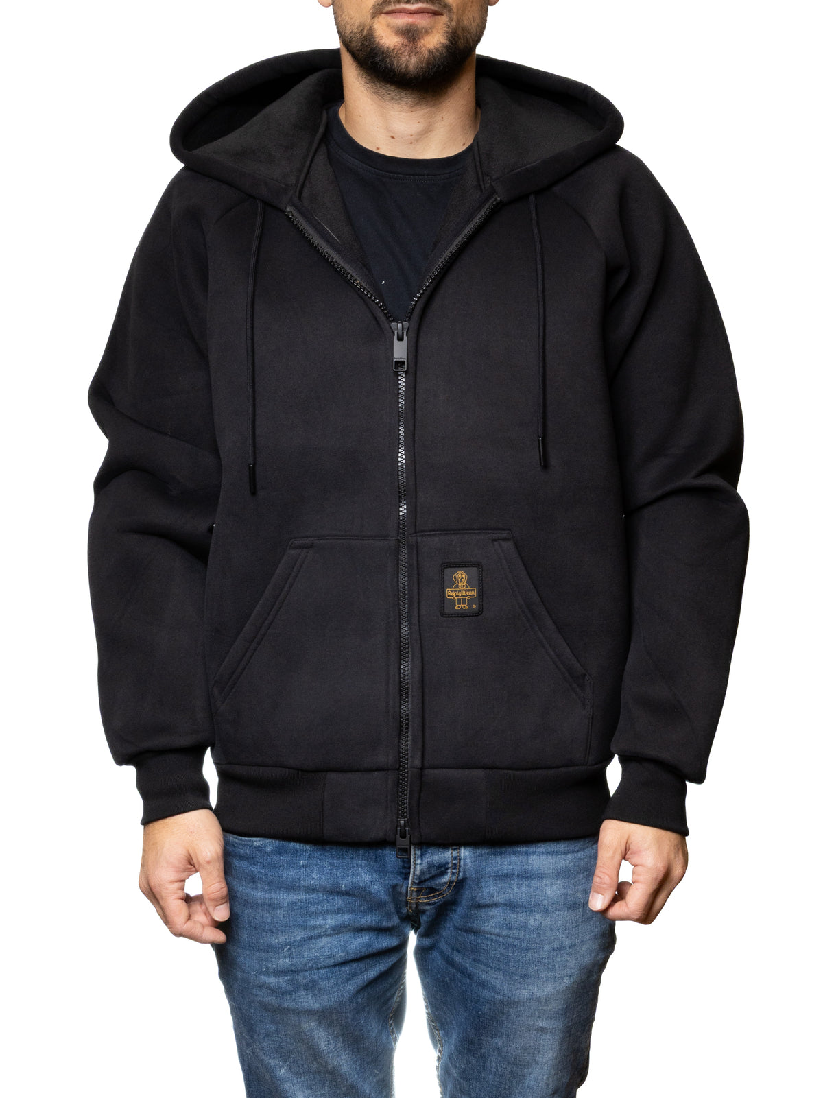 REFRIGIWEAR felpa frankie nera F20308 FRANKIE-G06000
