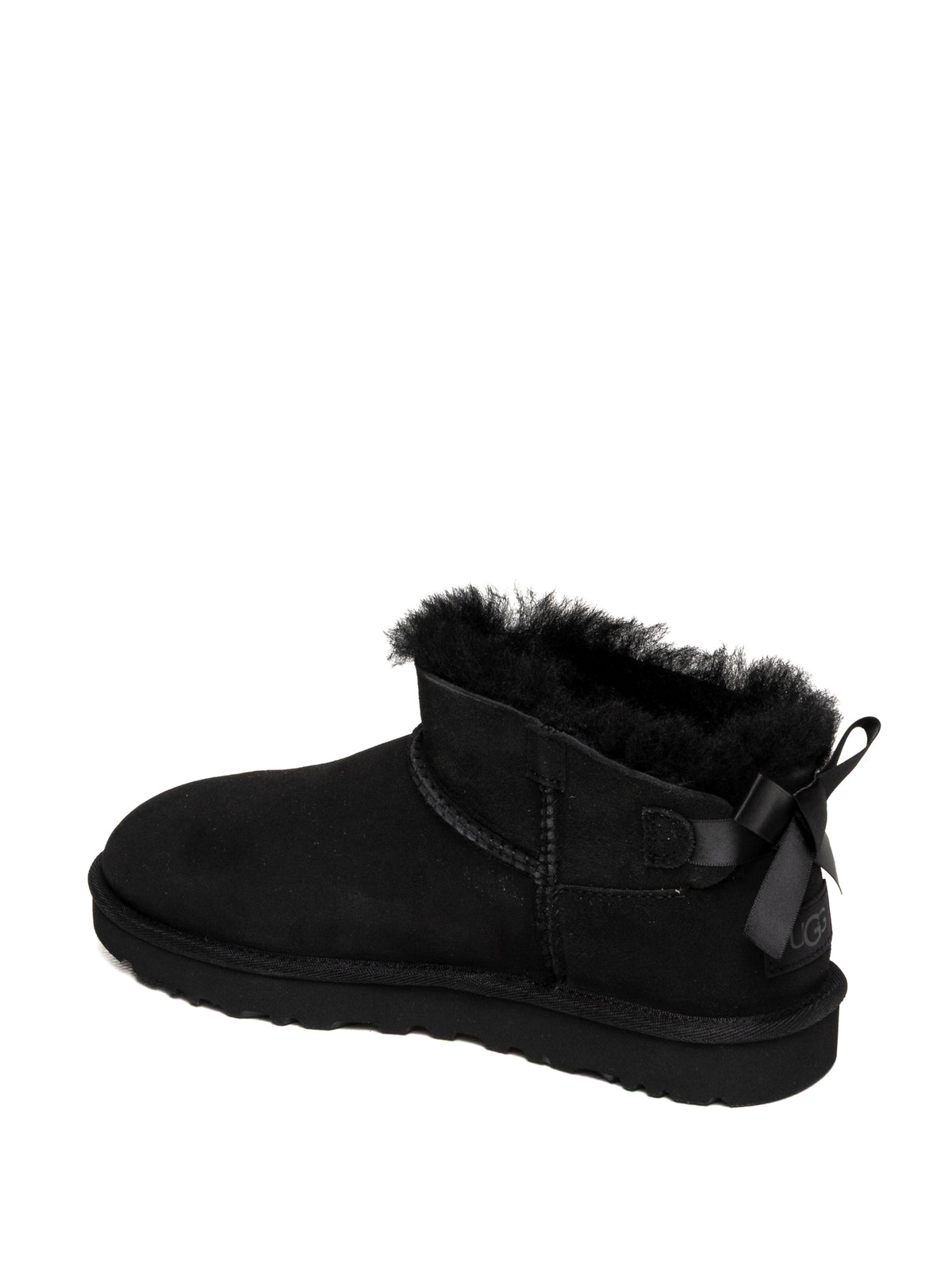 UGG Stivaletto Ultra Mini camoscio nero ULTRAMINIBAILEYBOW 1185491-BLK
