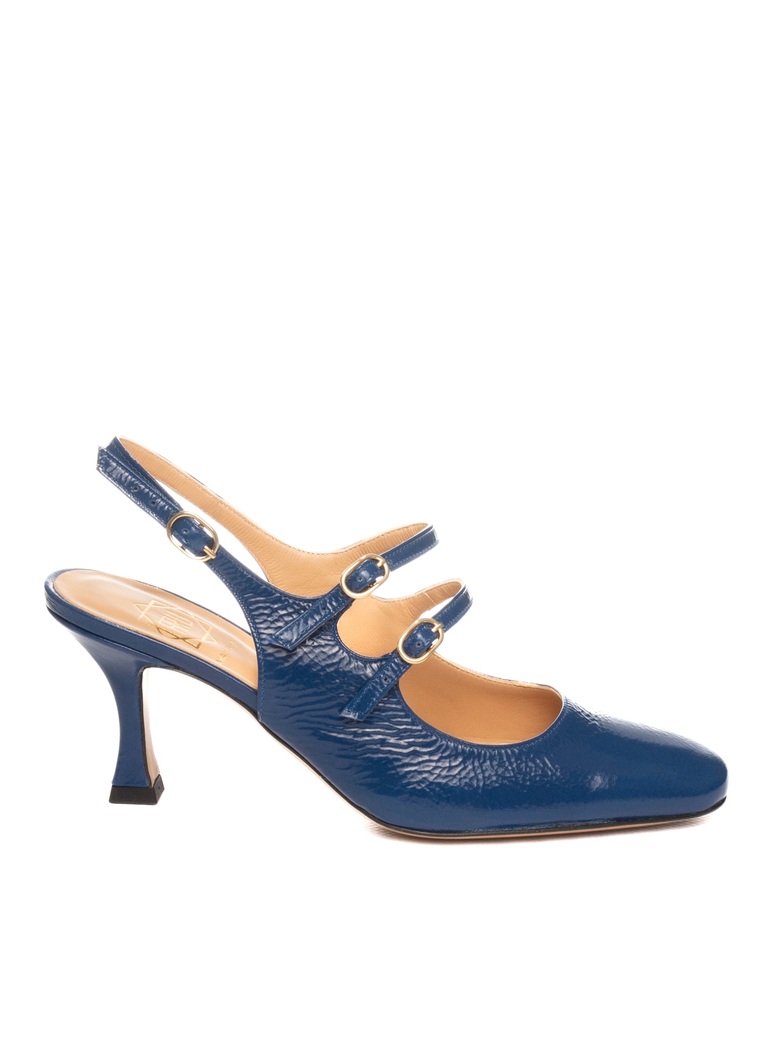 FRANCO RUSSO Décolleté pelle blu 1306S FINISH-NAVY