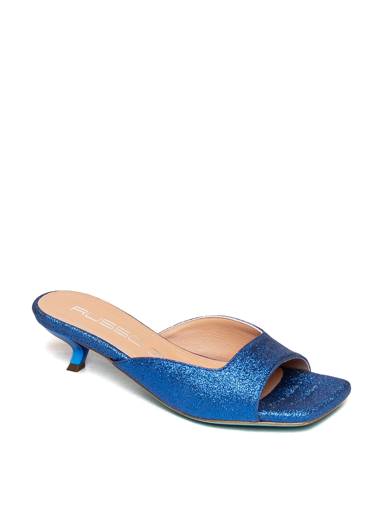 RUSSO G Sandalo alina glitter blu ALINA109 BRIGHT SUPER-BLU