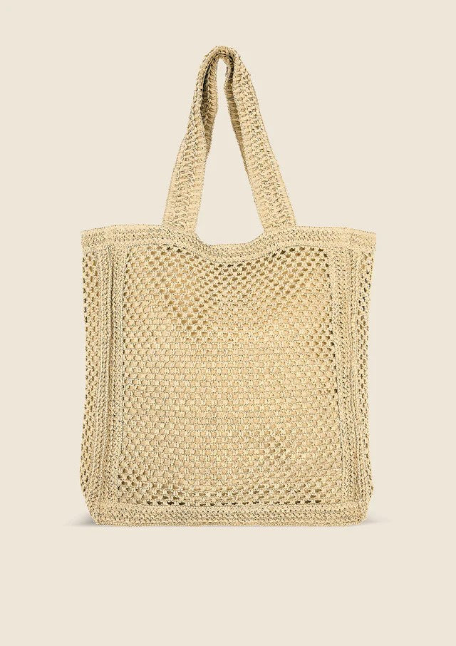 ME FUI borsa da mare rafia marrone chiaro A076LB RAFIA-L.BROWN