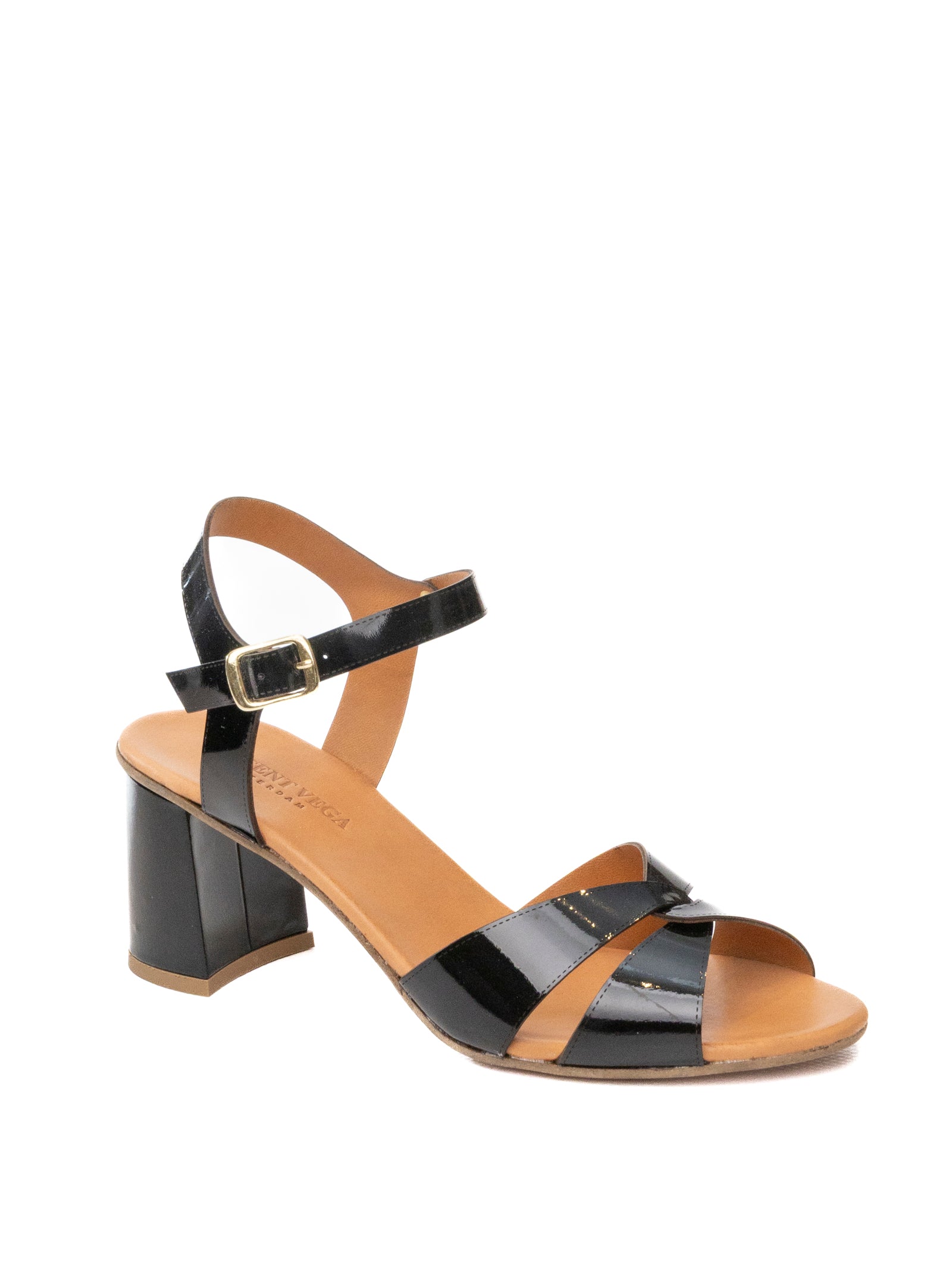 VINCENT VEGA Sandalo vernice nero FRIEND V70 VERN-NERO