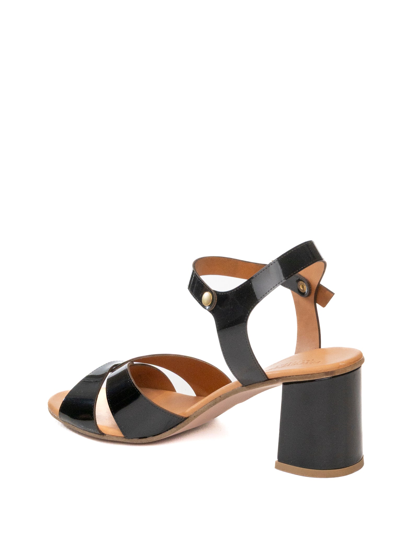 VINCENT VEGA Sandalo vernice nero FRIEND V70 VERN-NERO