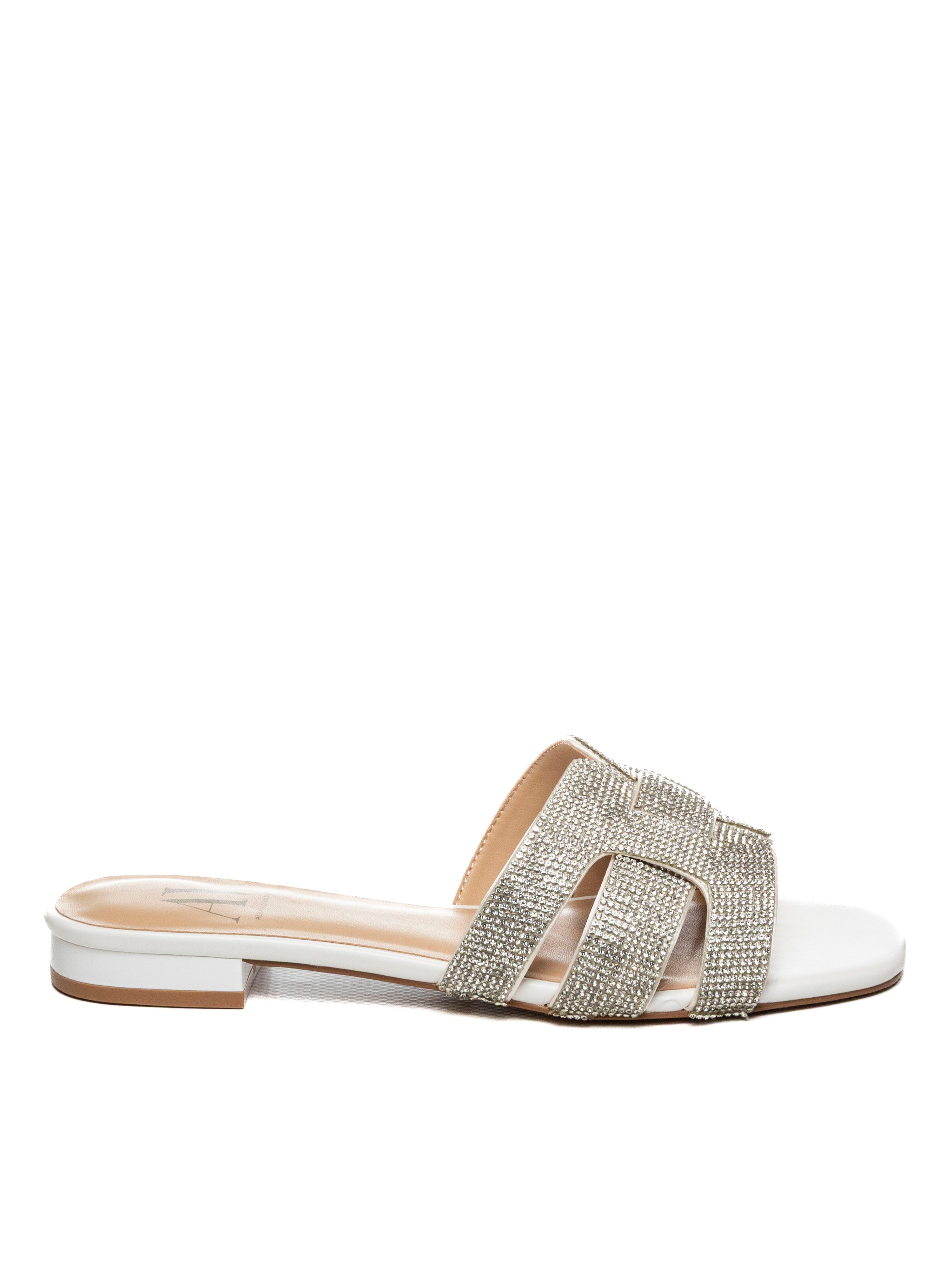 ALBANO VANITY Sandalo strass argento 7028 STRASS-BIANCO