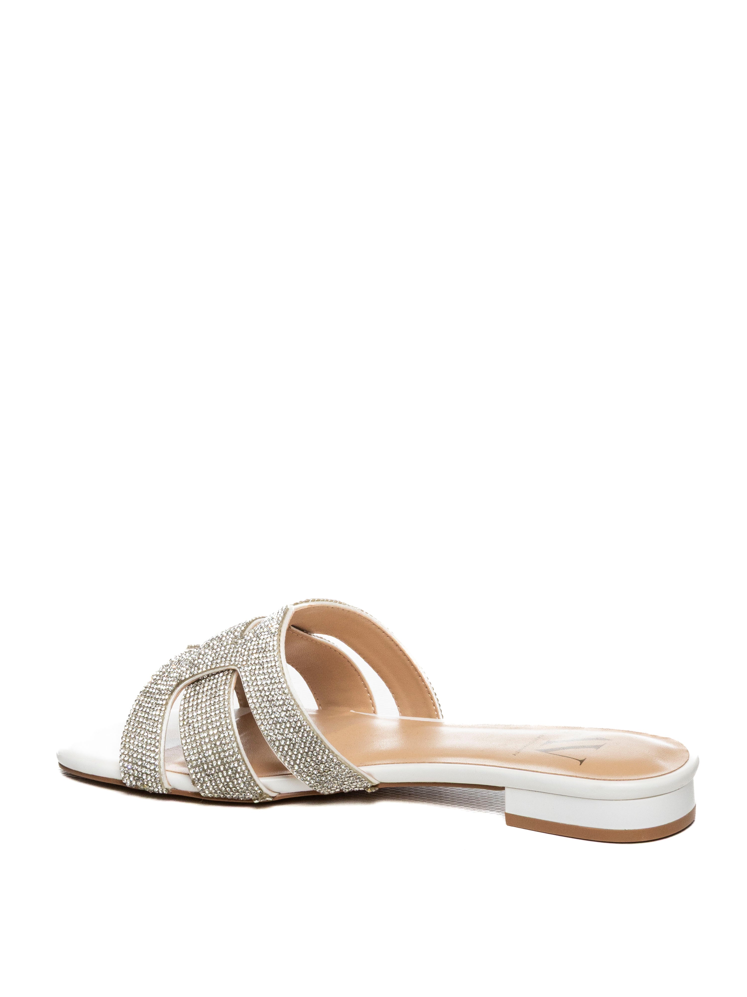 ALBANO VANITY Sandalo strass argento 7028 STRASS-BIANCO