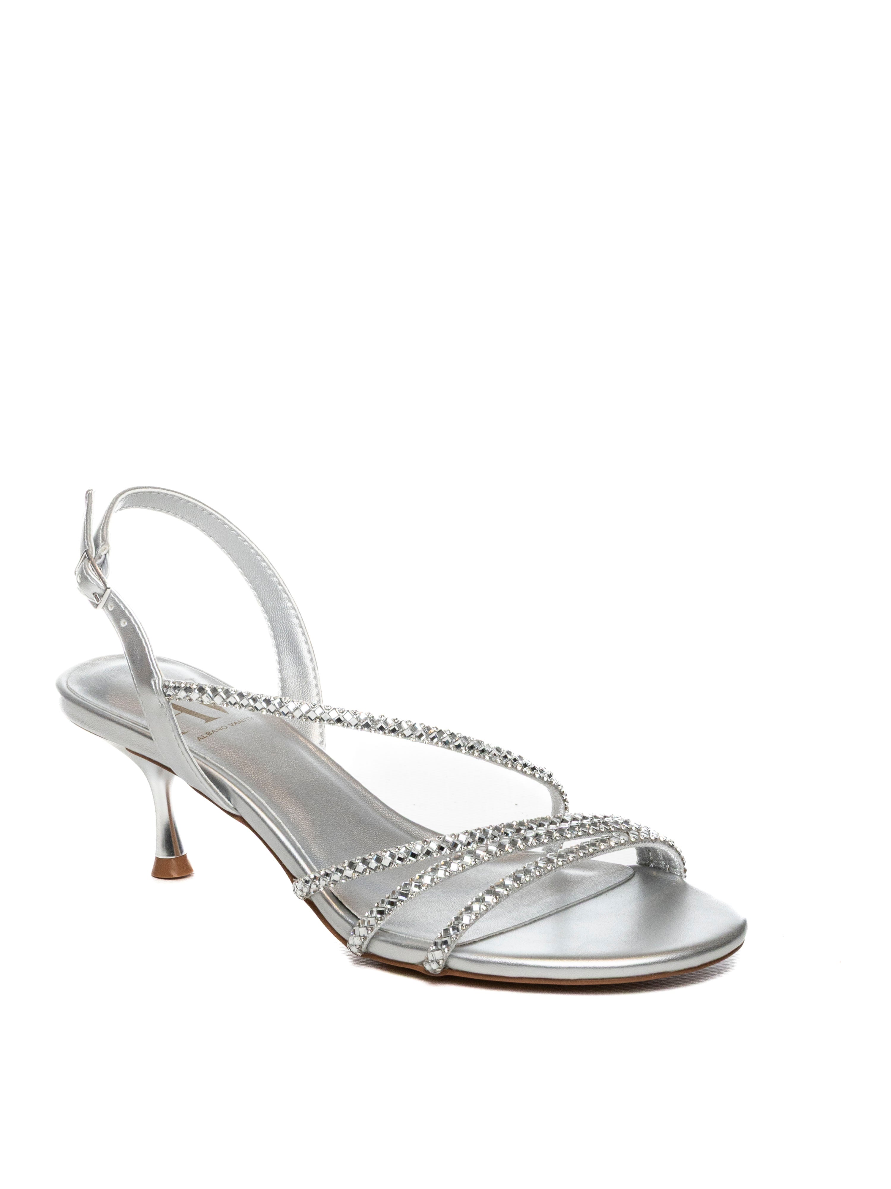 ALBANO VANITY Sandalo strass argento 7036 STRASS-ARGENTO