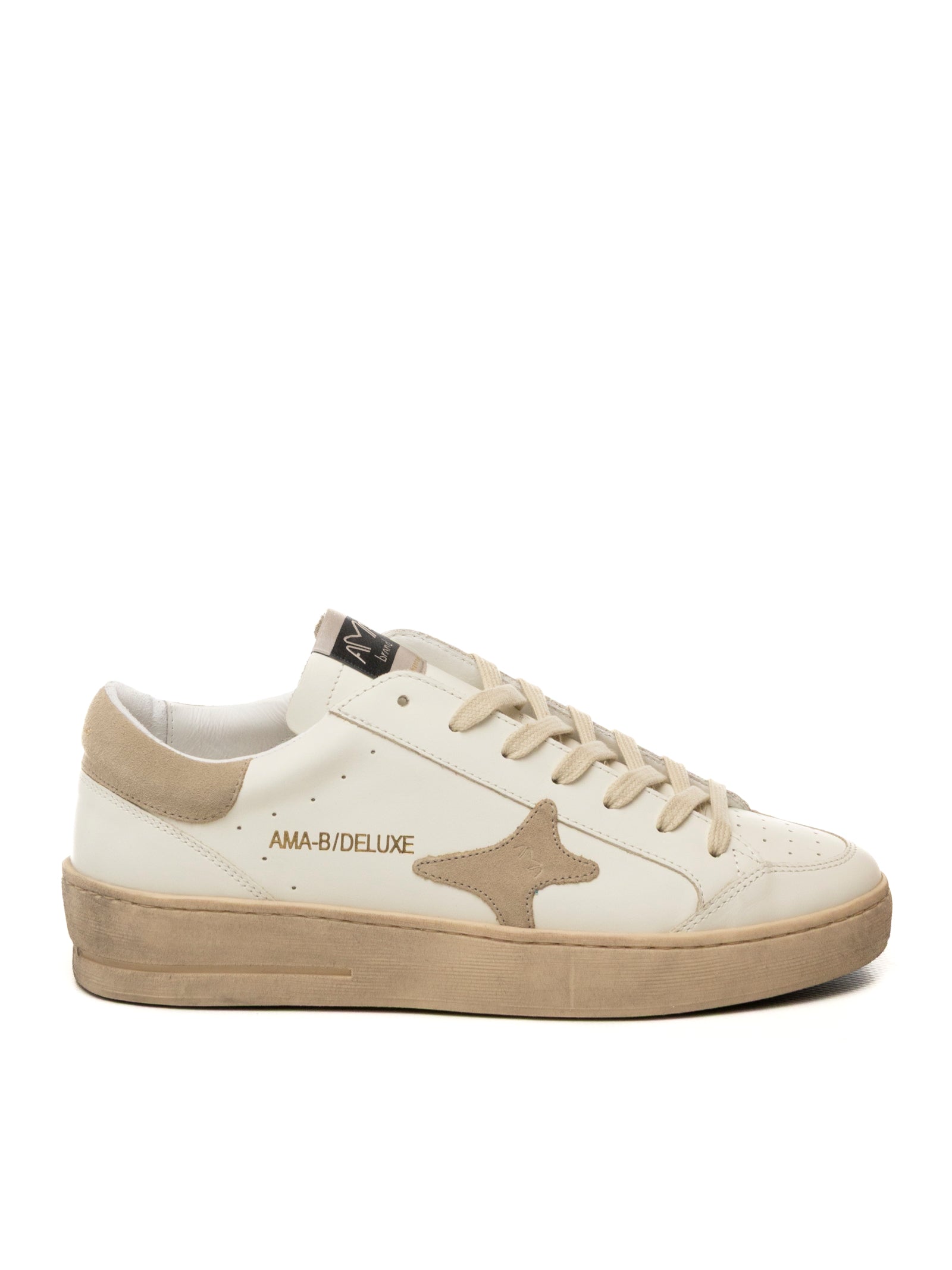 AMA BRAND DELUXE Sneaker slam bianco/beige SLAM U 4543-BIA/BEIGE