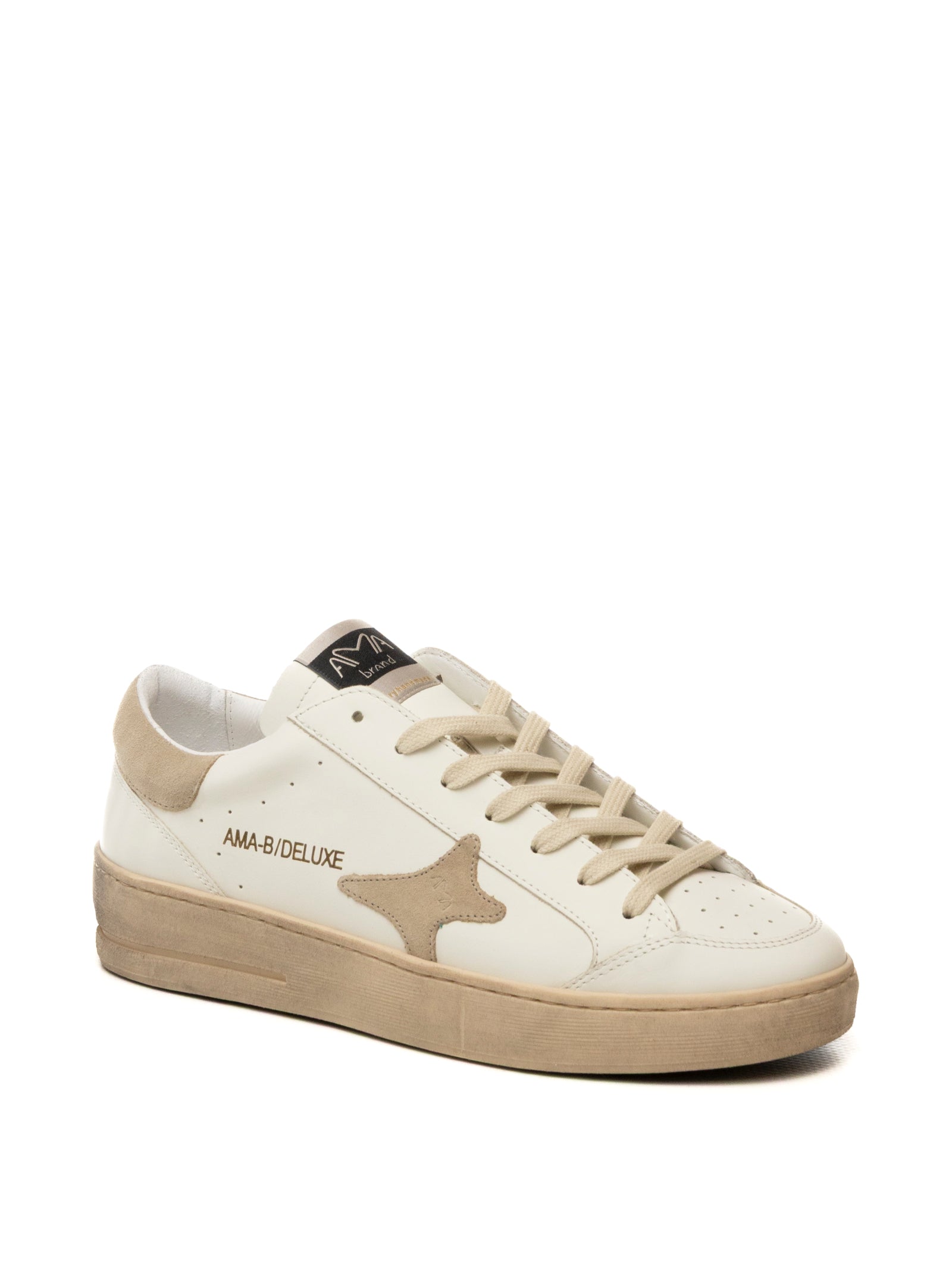 AMA BRAND DELUXE Sneaker slam bianco/beige SLAM U 4543-BIA/BEIGE