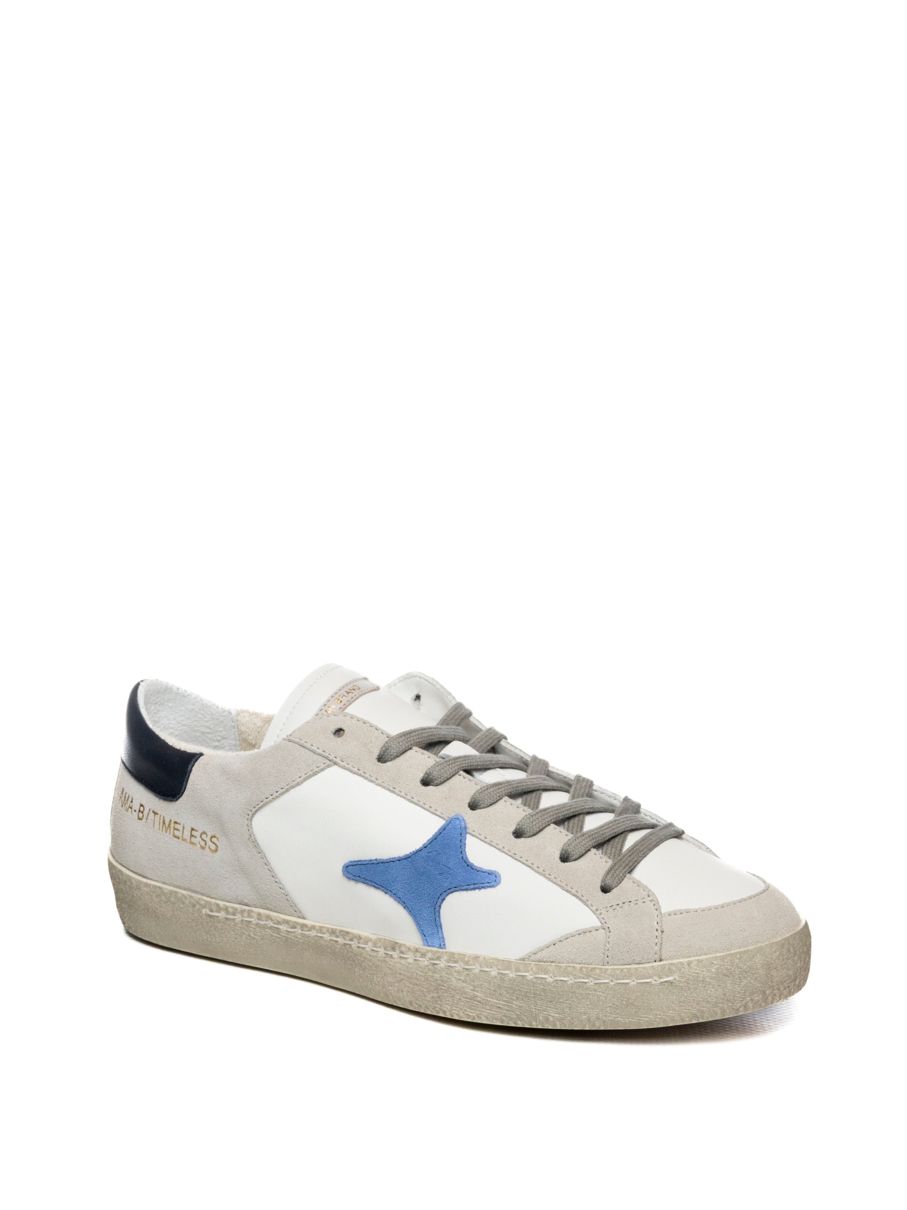 AMA BRAND DELUXE Sneaker time bianco/blu TIME U 4614-BIA/BLU