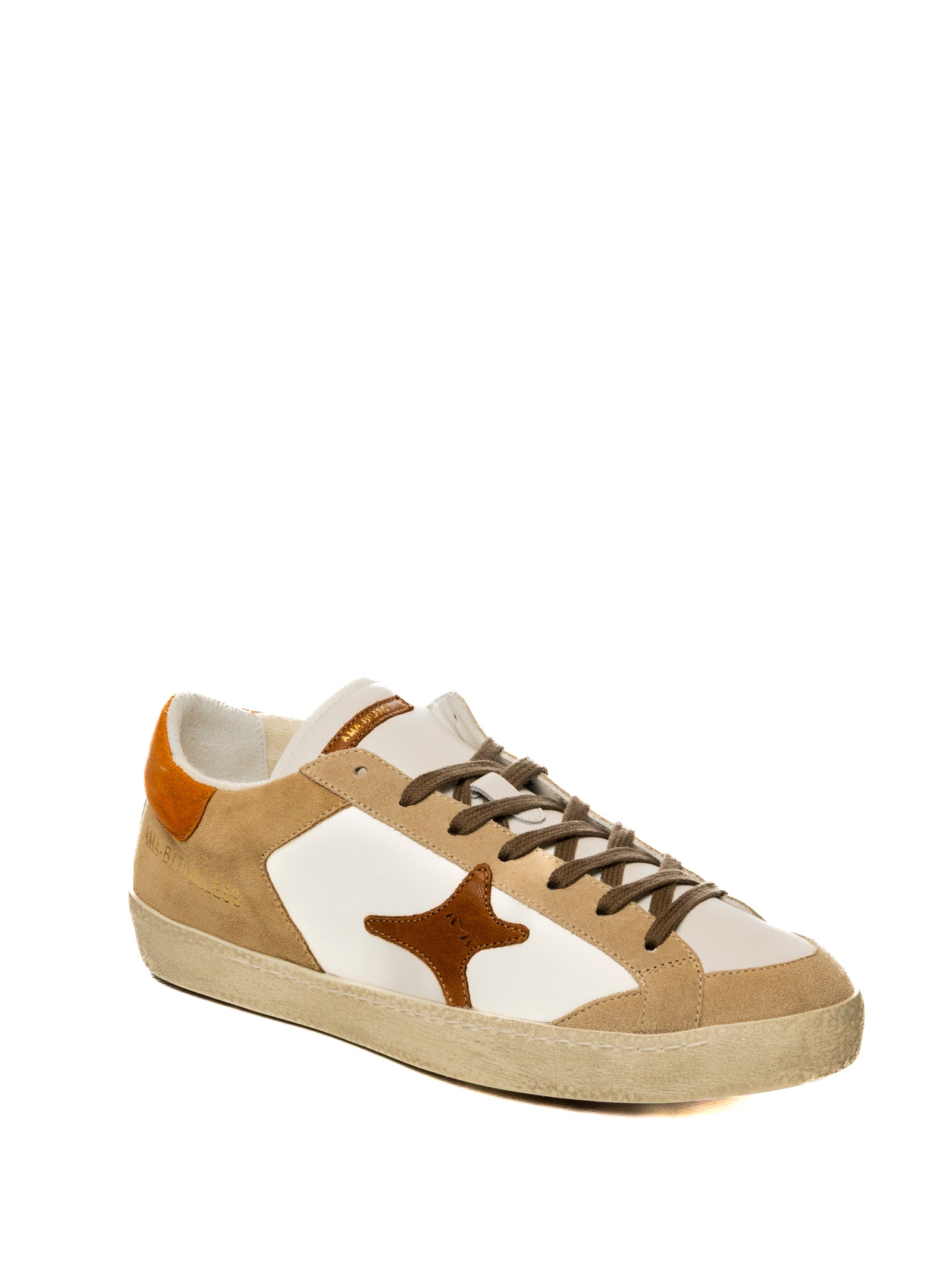AMA BRAND DELUXE Sneaker time bianco/beige TIME U 4615-BIA/BEIGE