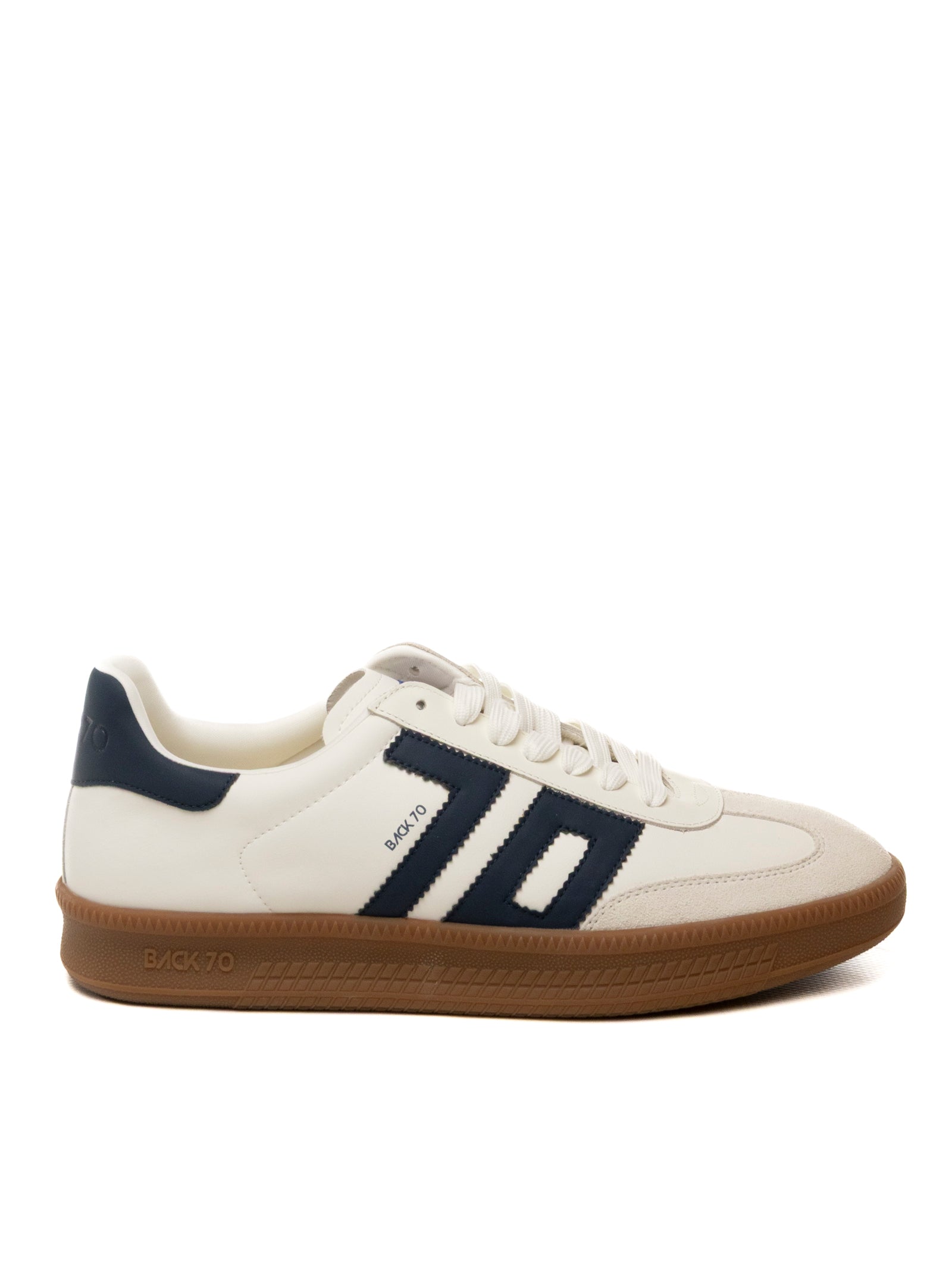 BACK 70 Sneaker double bianco/navy DOUBLE V26-02 NAVY