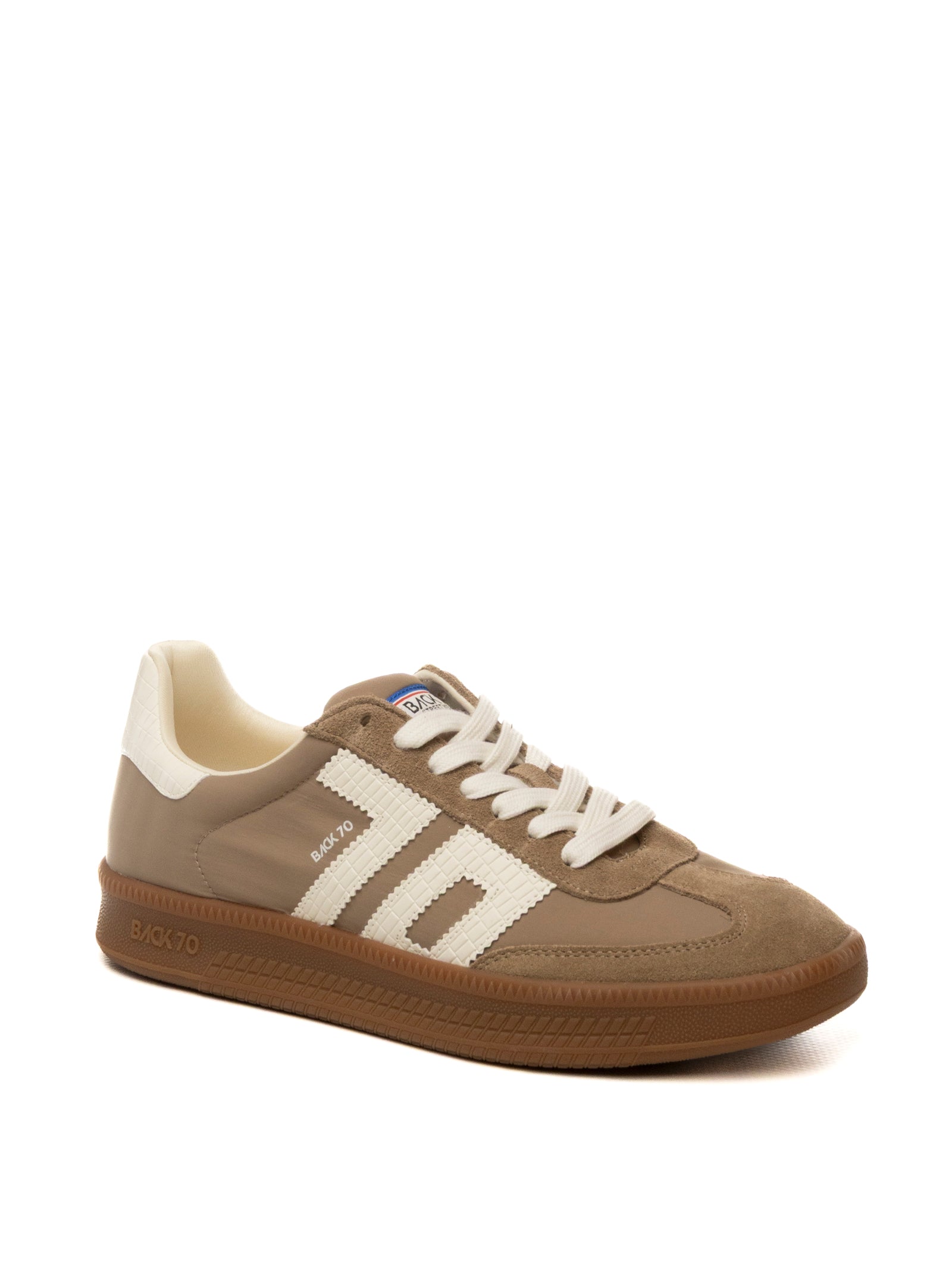 BACK 70 Sneaker double nylon taupe DOUBLE V26-103 NYLON TAUPE