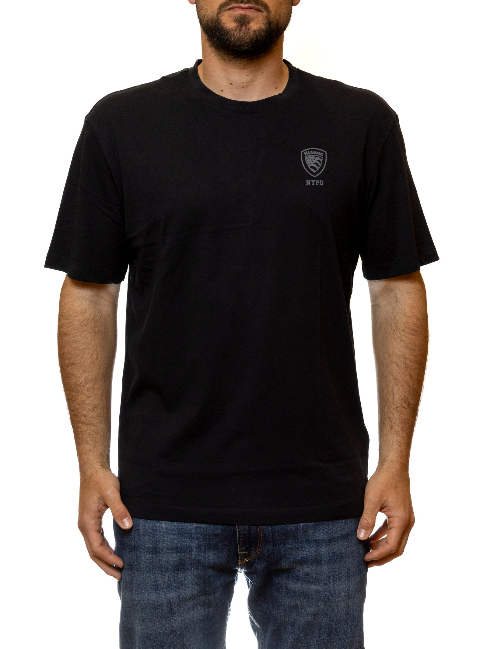 BLAUER t-shirt autaw nera H02302 EUTAW-999