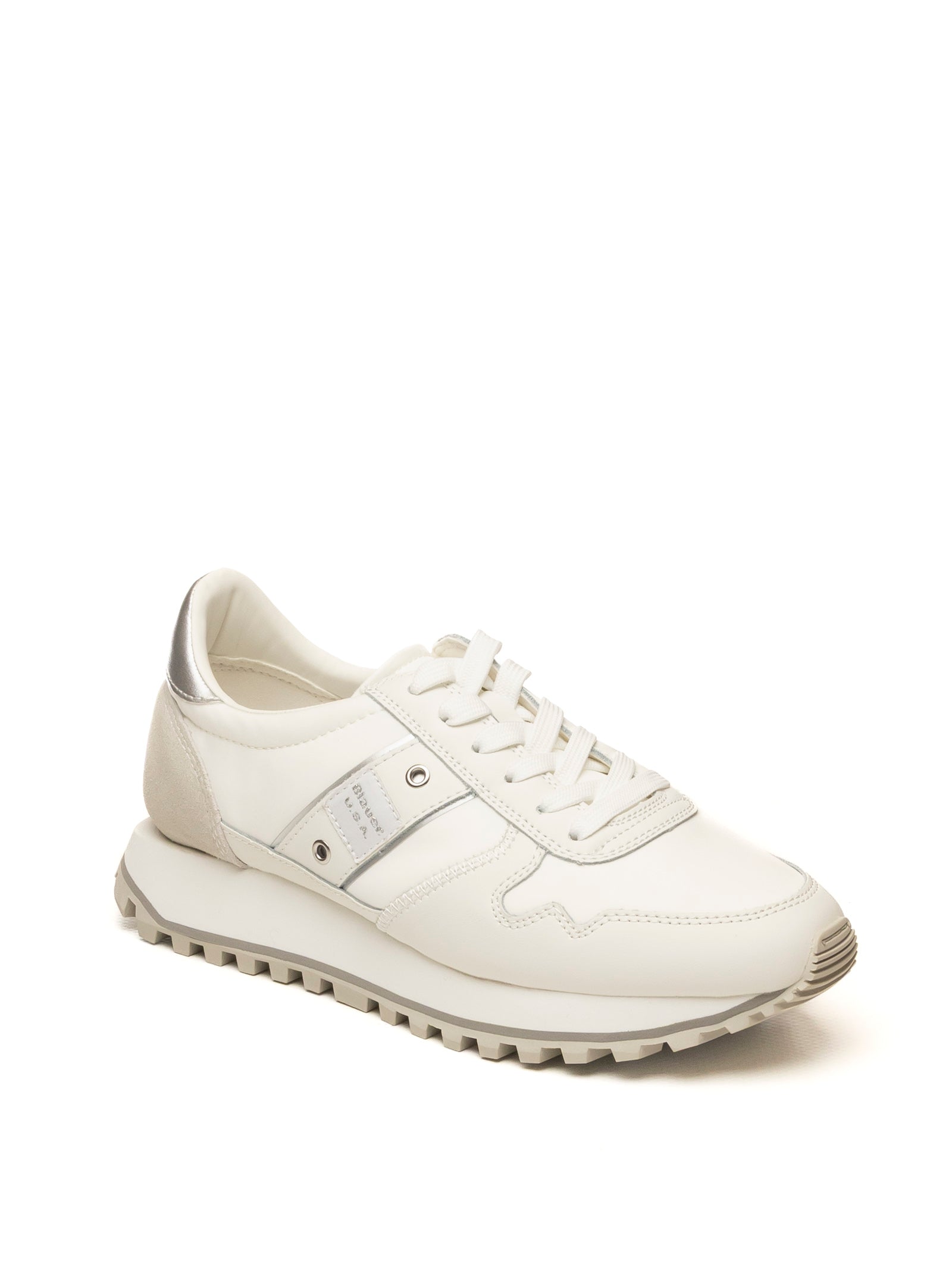 BLAUER Sneaker millen bianco/silver MILLEN03 TESS/CAM WHI/SILV