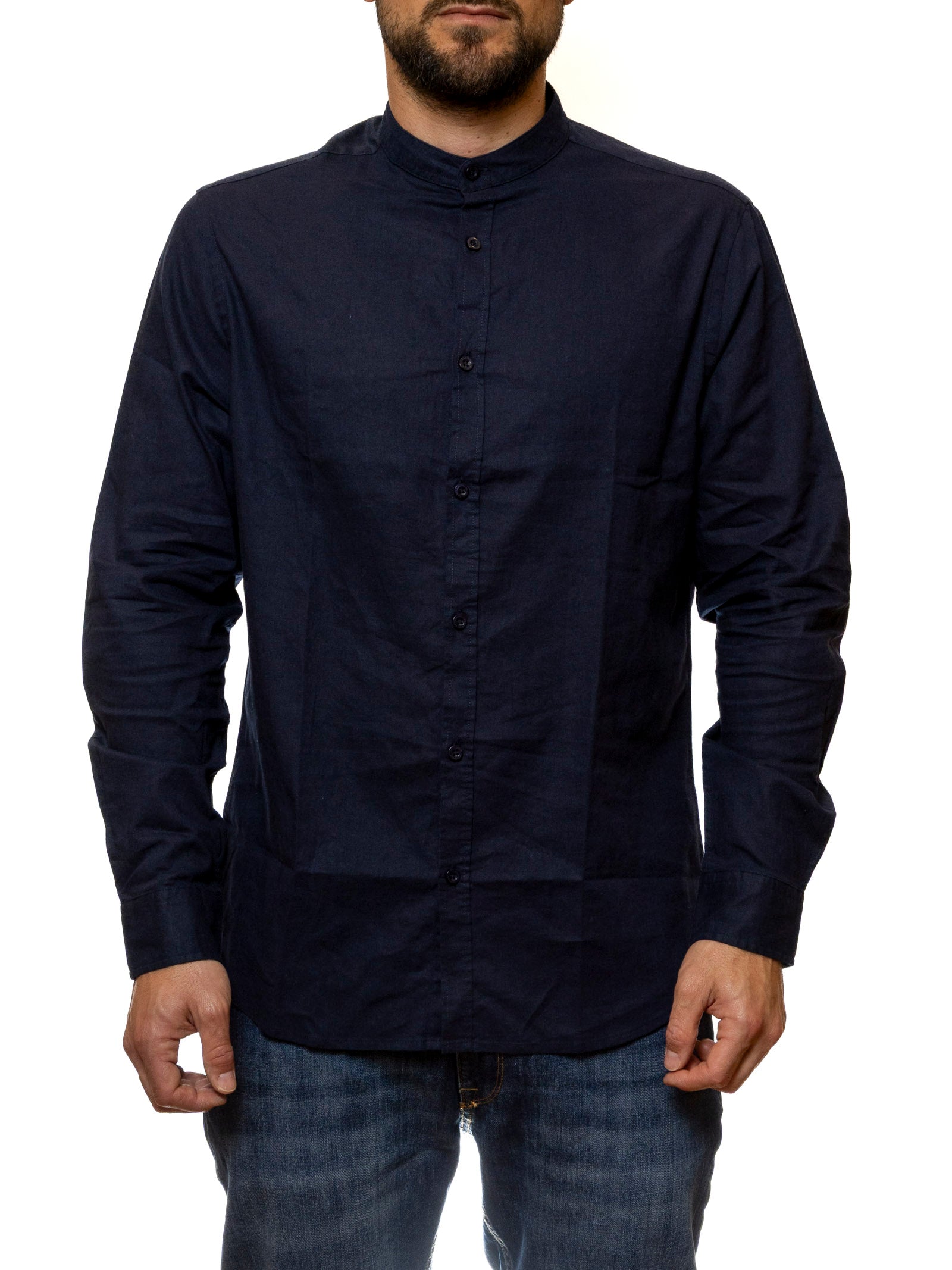 CENSURED camicia lino blu SM6438 LNC5-212