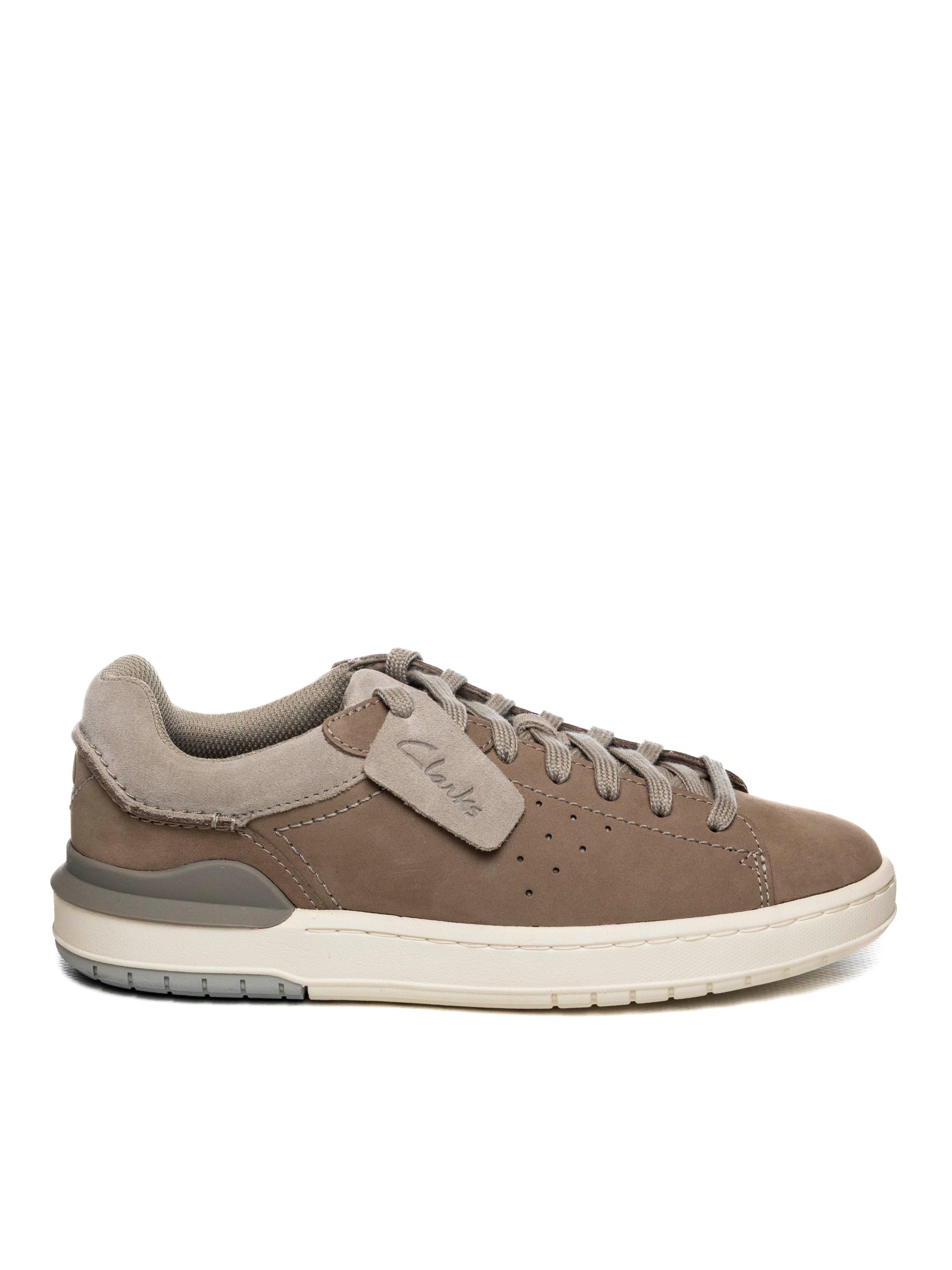 CLARKS ENGLAND Sneaker court lite beige COURTLITE2 RUN NABUK-GREY