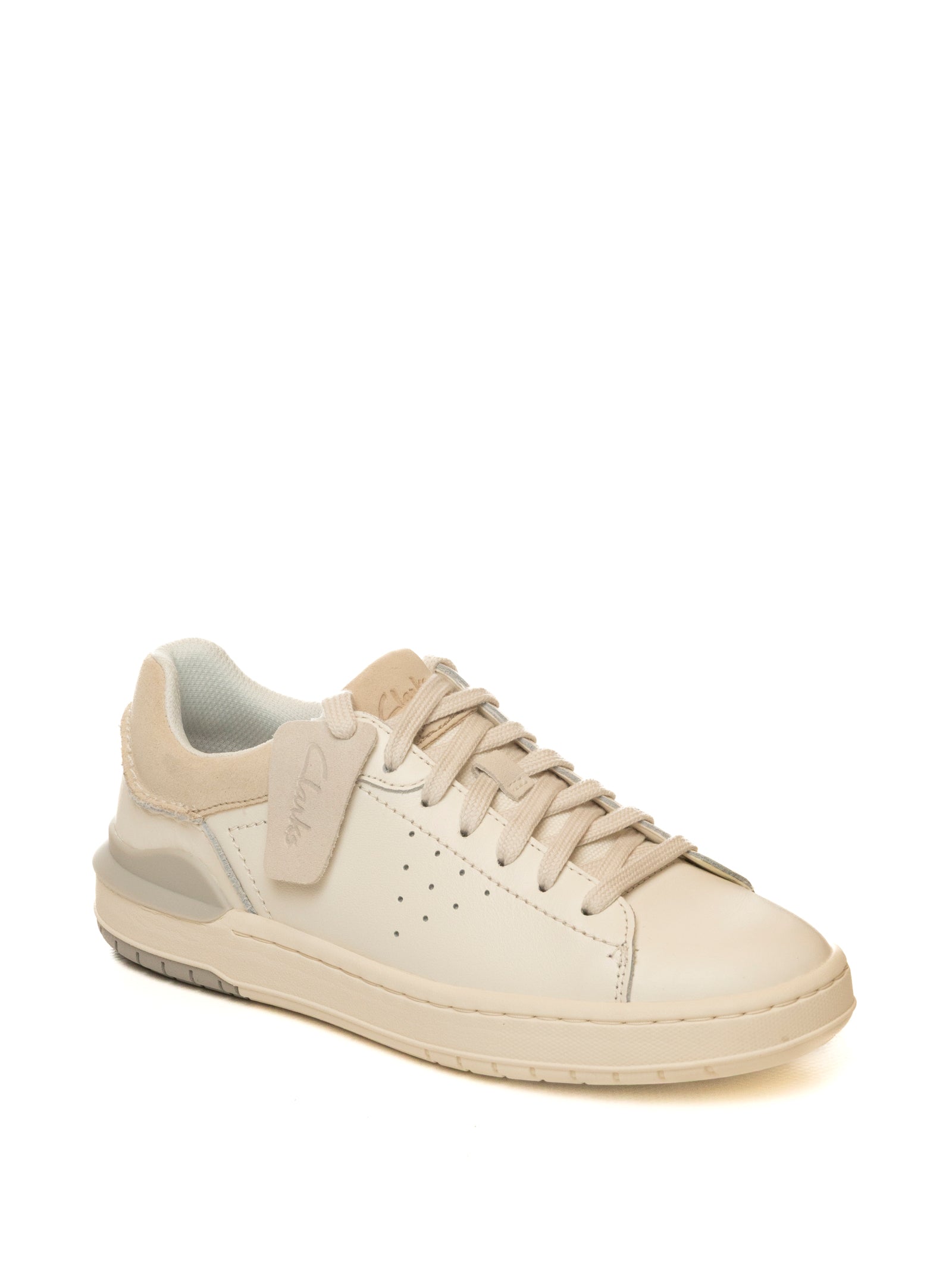 CLARKS ENGLAND Sneaker courtlite bianco COURTLITE2 RUN PELLE-WHITE