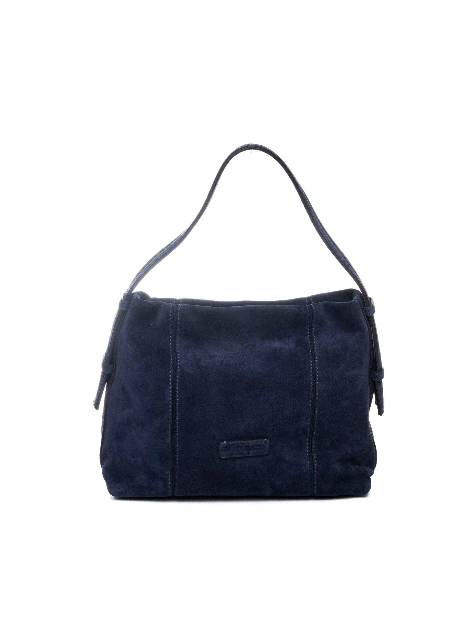 DI LORENZO borsa a spalla alice blu ALICE CAMOSCIO-BLU