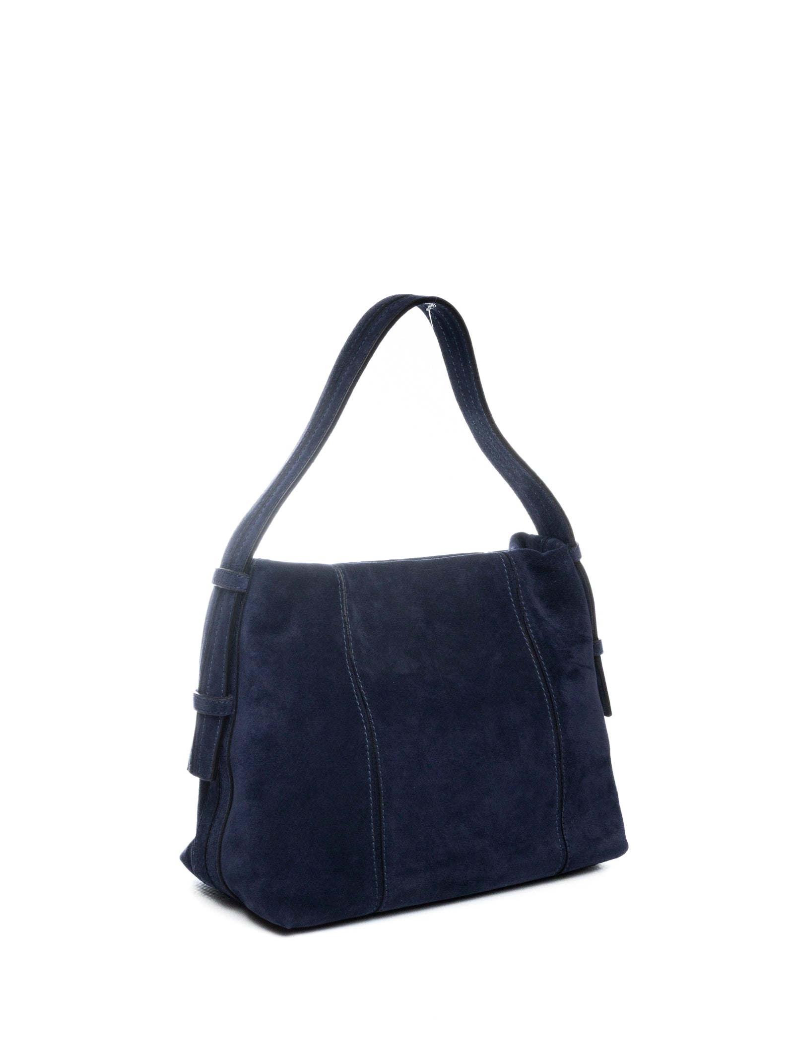 DI LORENZO borsa a spalla alice blu ALICE CAMOSCIO-BLU