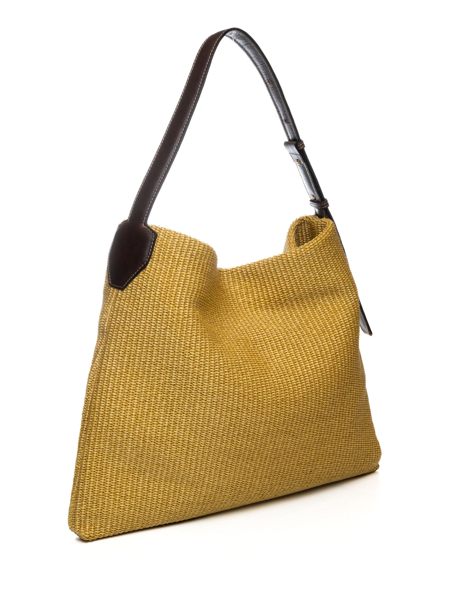 DI LORENZO borsa a spalla elisa senape ELISA RAFFIA-SENAPE