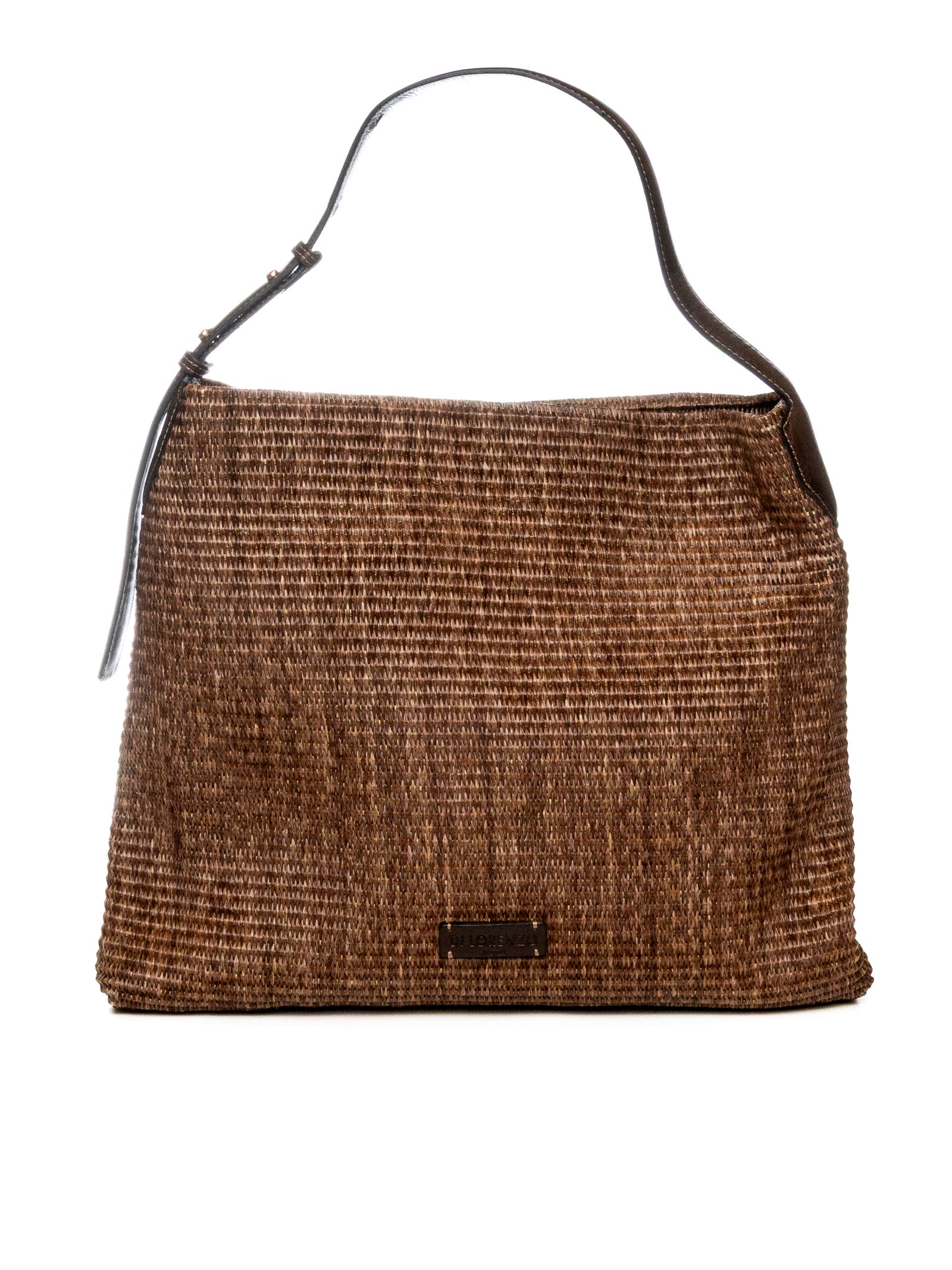 DI LORENZO borsa a spalla elisa testa di moro ELISA RAFFIA-T.MORO