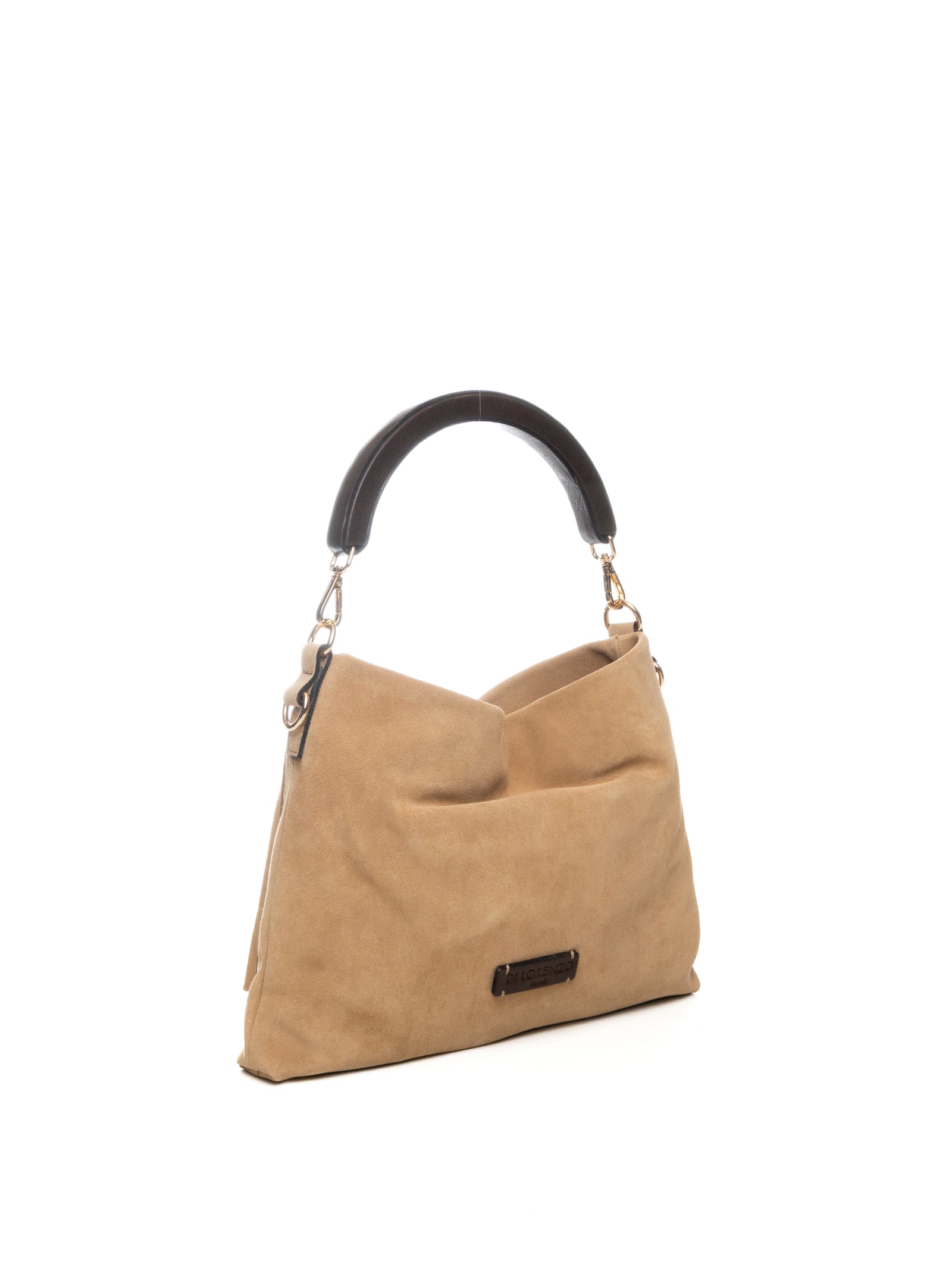 DI LORENZO borsa a spalla fiorellino beige FIORELLINO CAMOSCIO-BEIGE