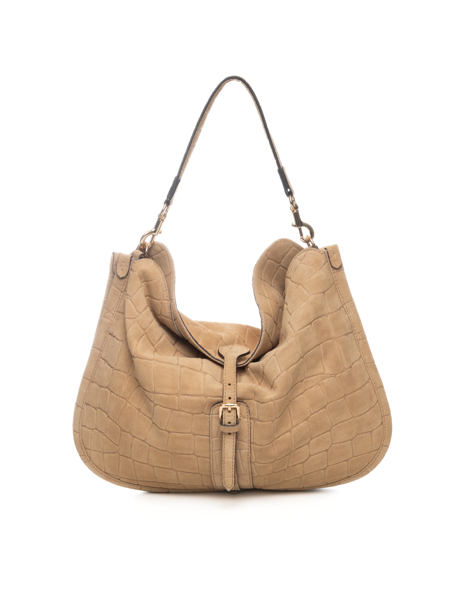 DI LORENZO borsa a spalla lucrezia beige LUCREZIA CAMOSCIO/COCCO-DESERTO
