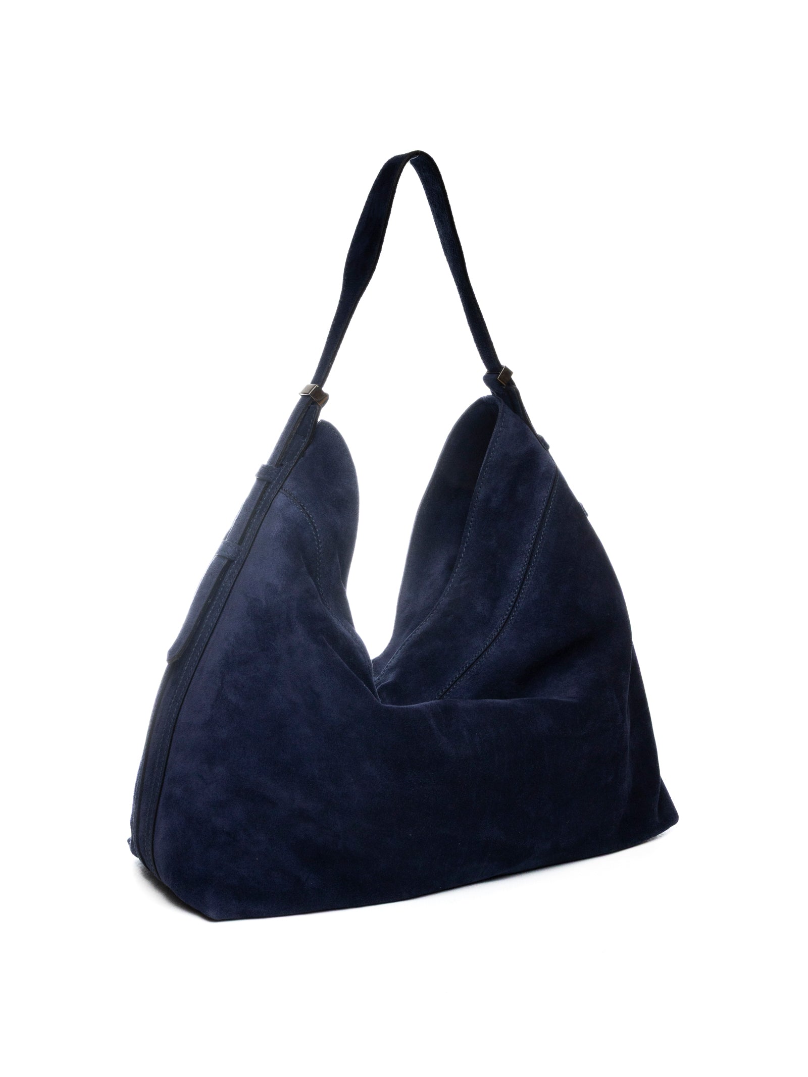 DI LORENZO borsa a spalla manuela blu MANUELA CAMOSCIO-BLU
