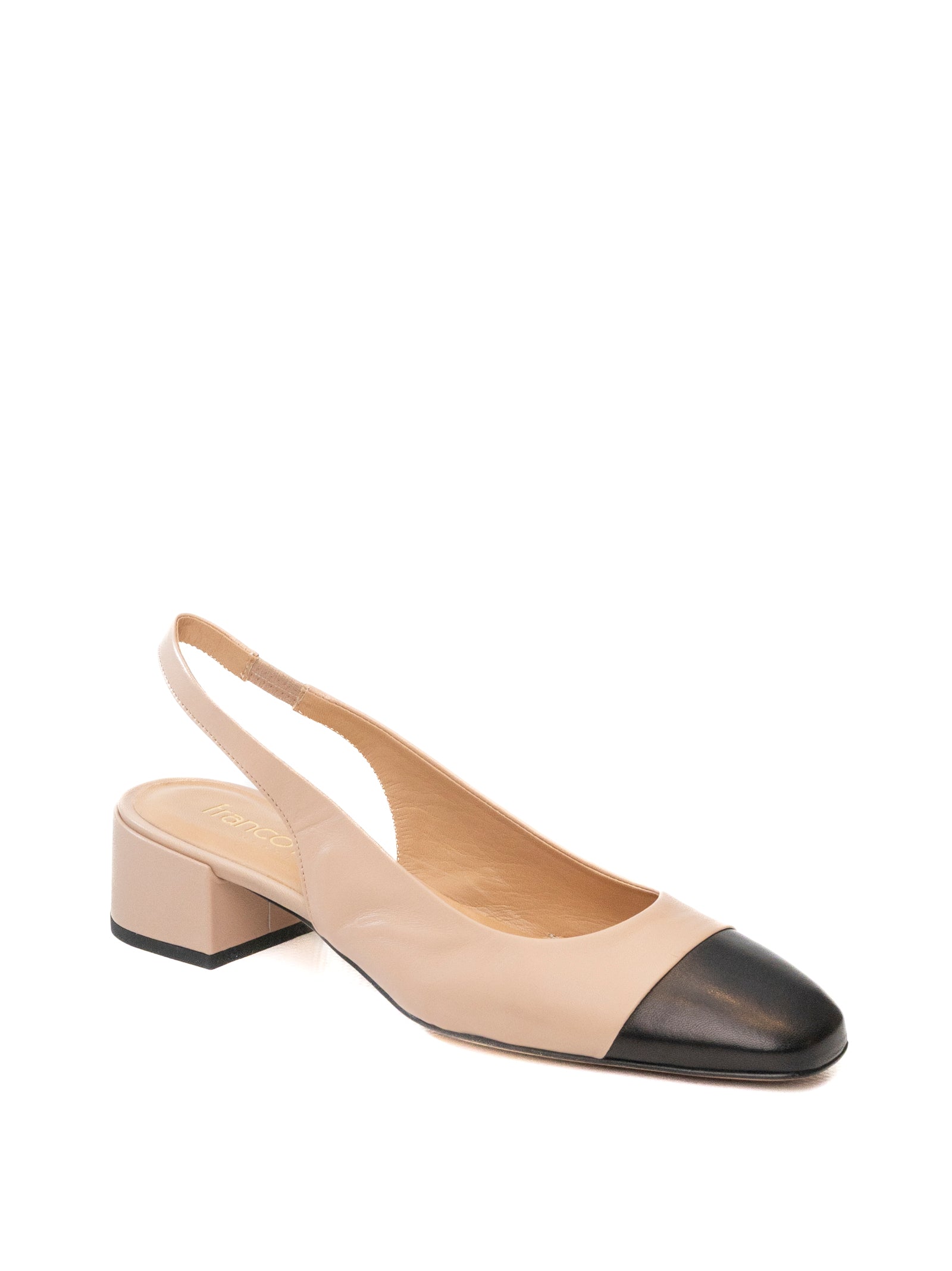 FRANCO RUSSO Chanel nappa nero/nude 1107 NAPPA-NERO/NUDE